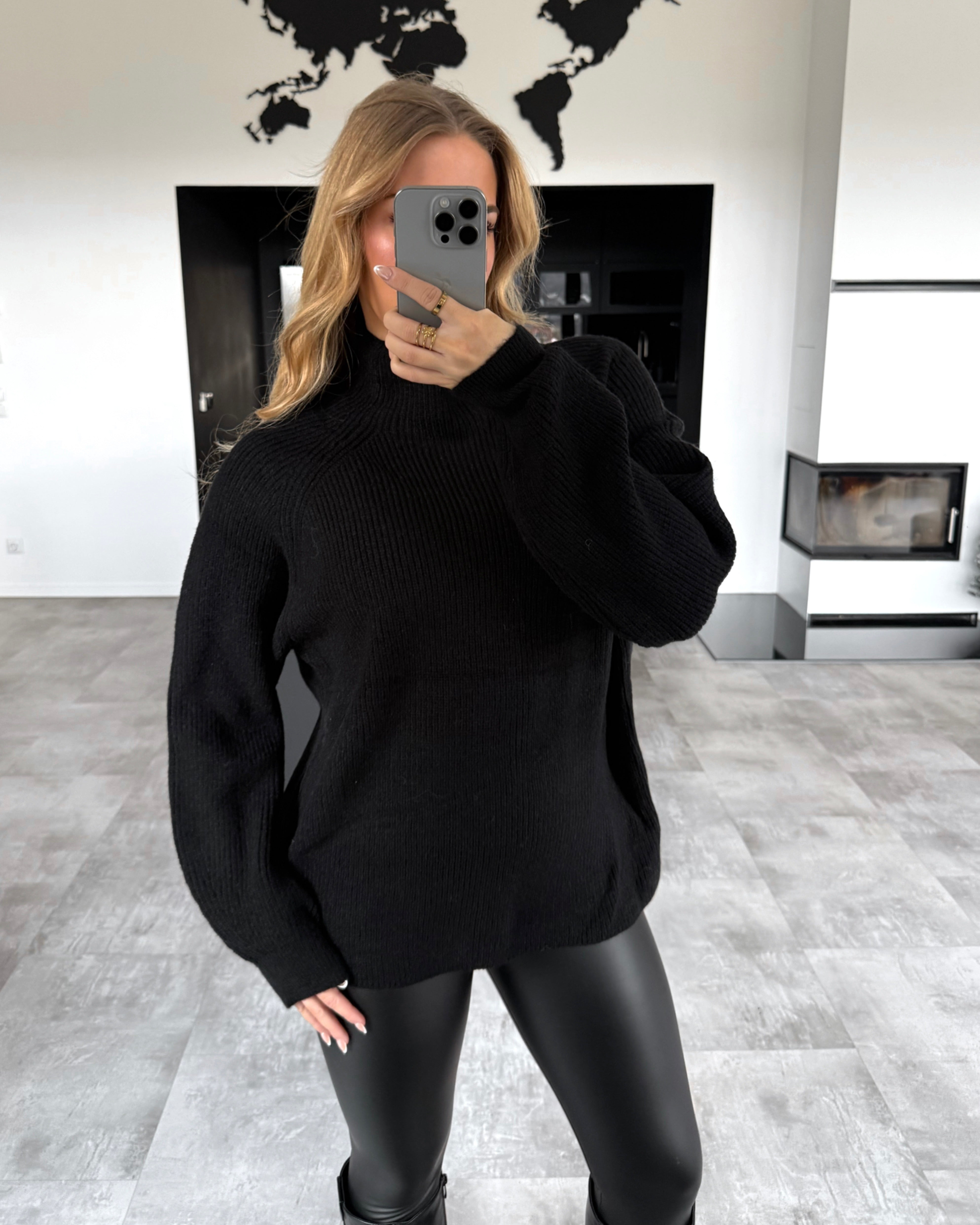 Strickpullover “Nori” Schwarz