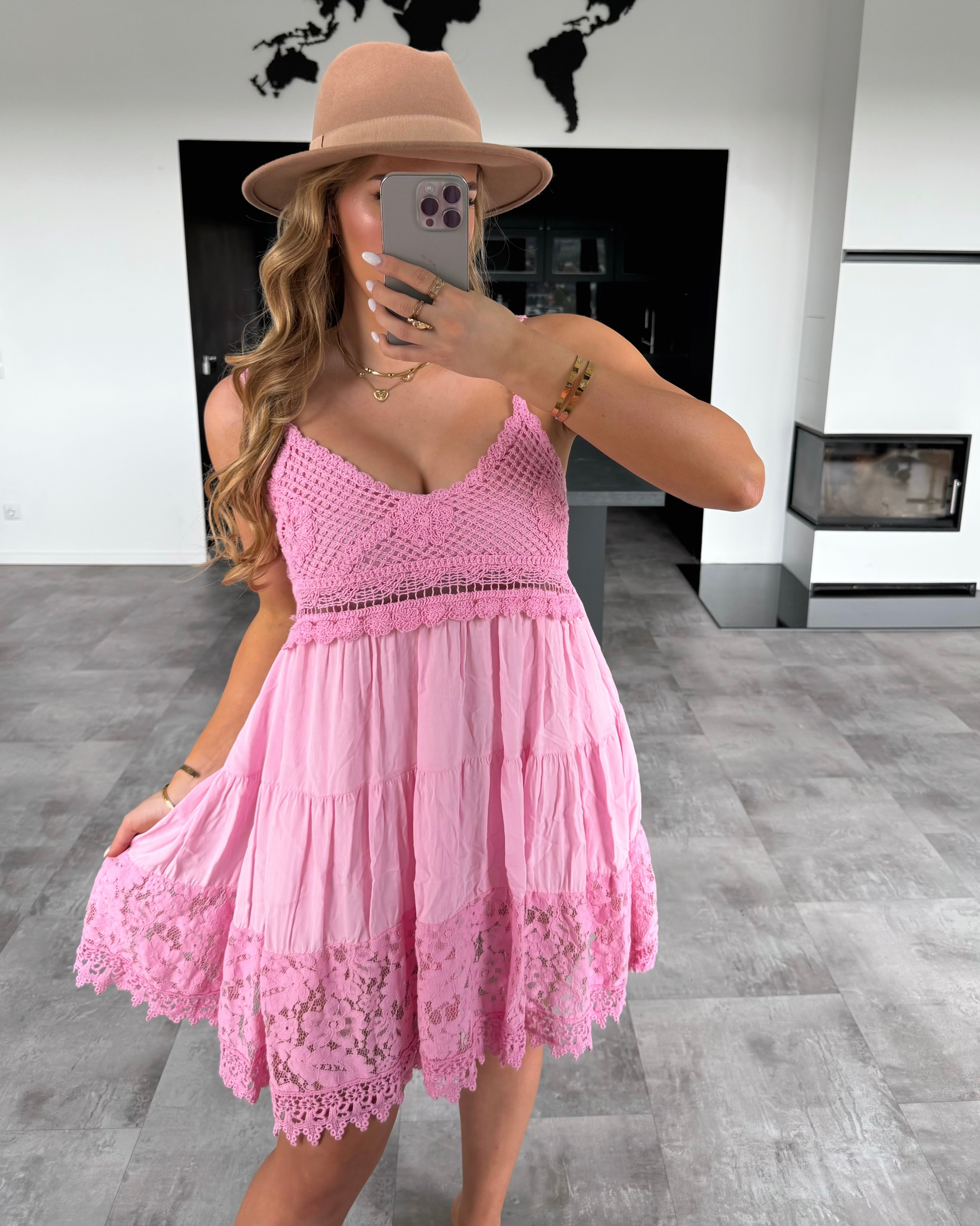 Viskose-Kleid "Valery" Rosa