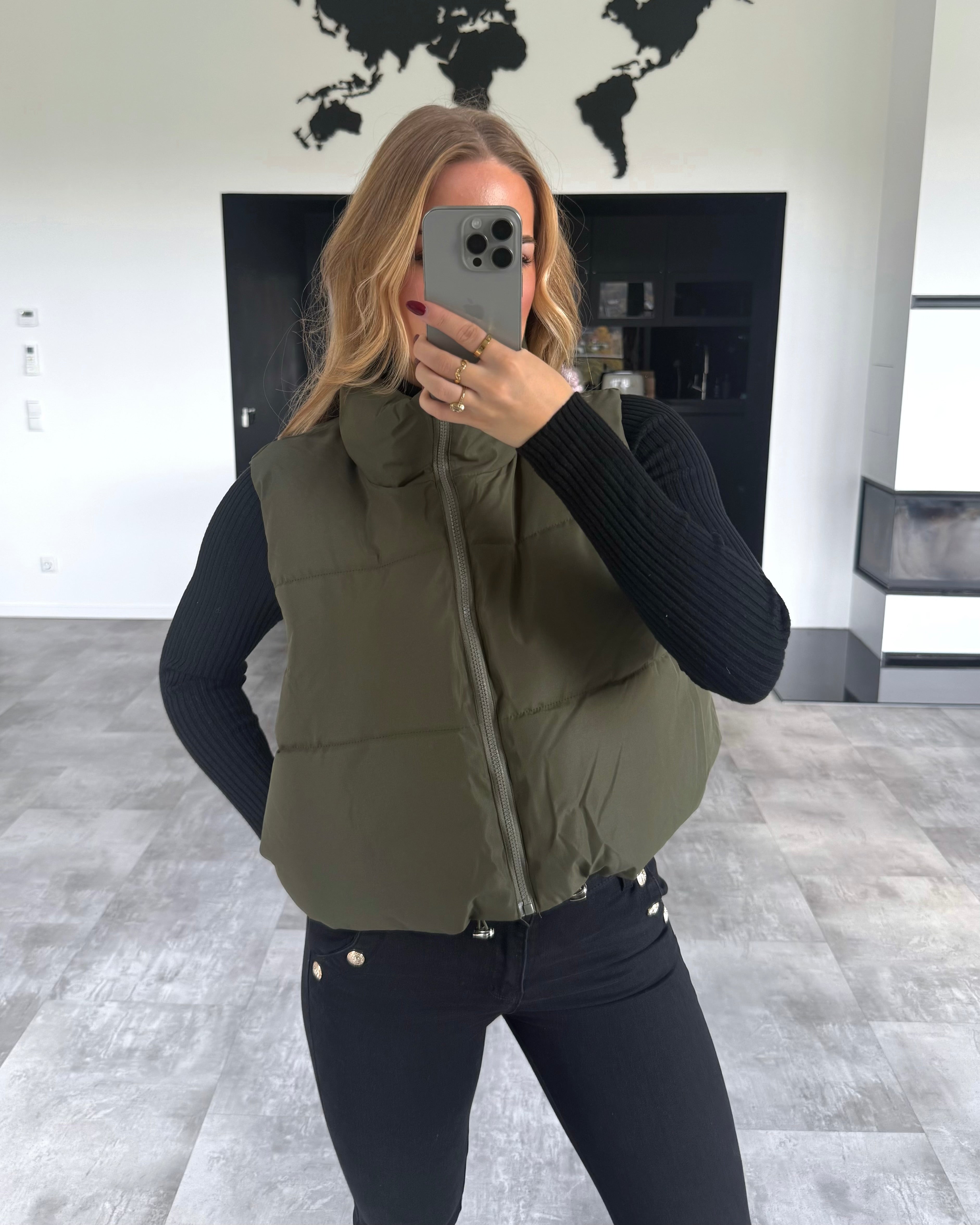 Daunen-Weste “Skadi” Khaki