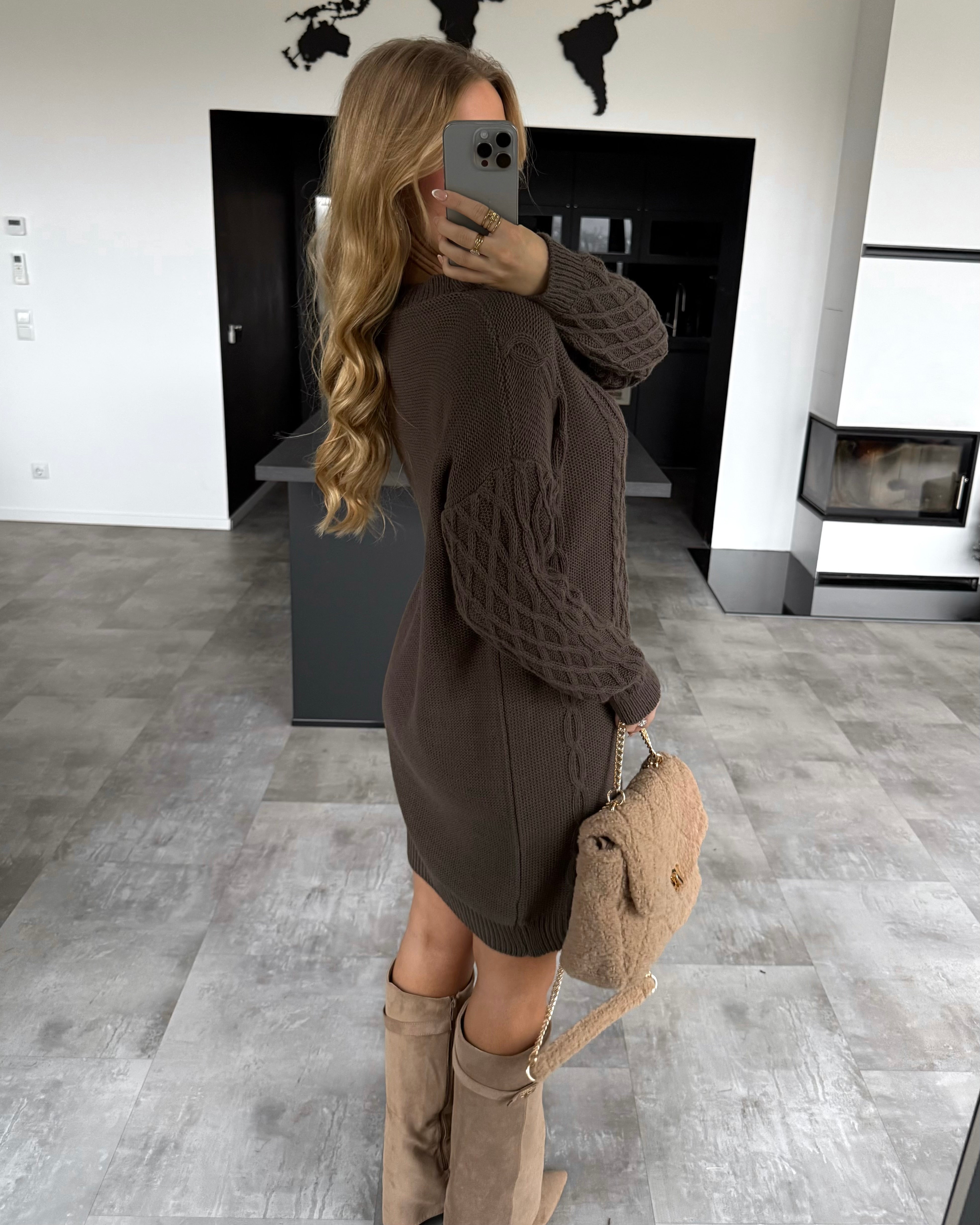 Strickkleid “Eden” Braun