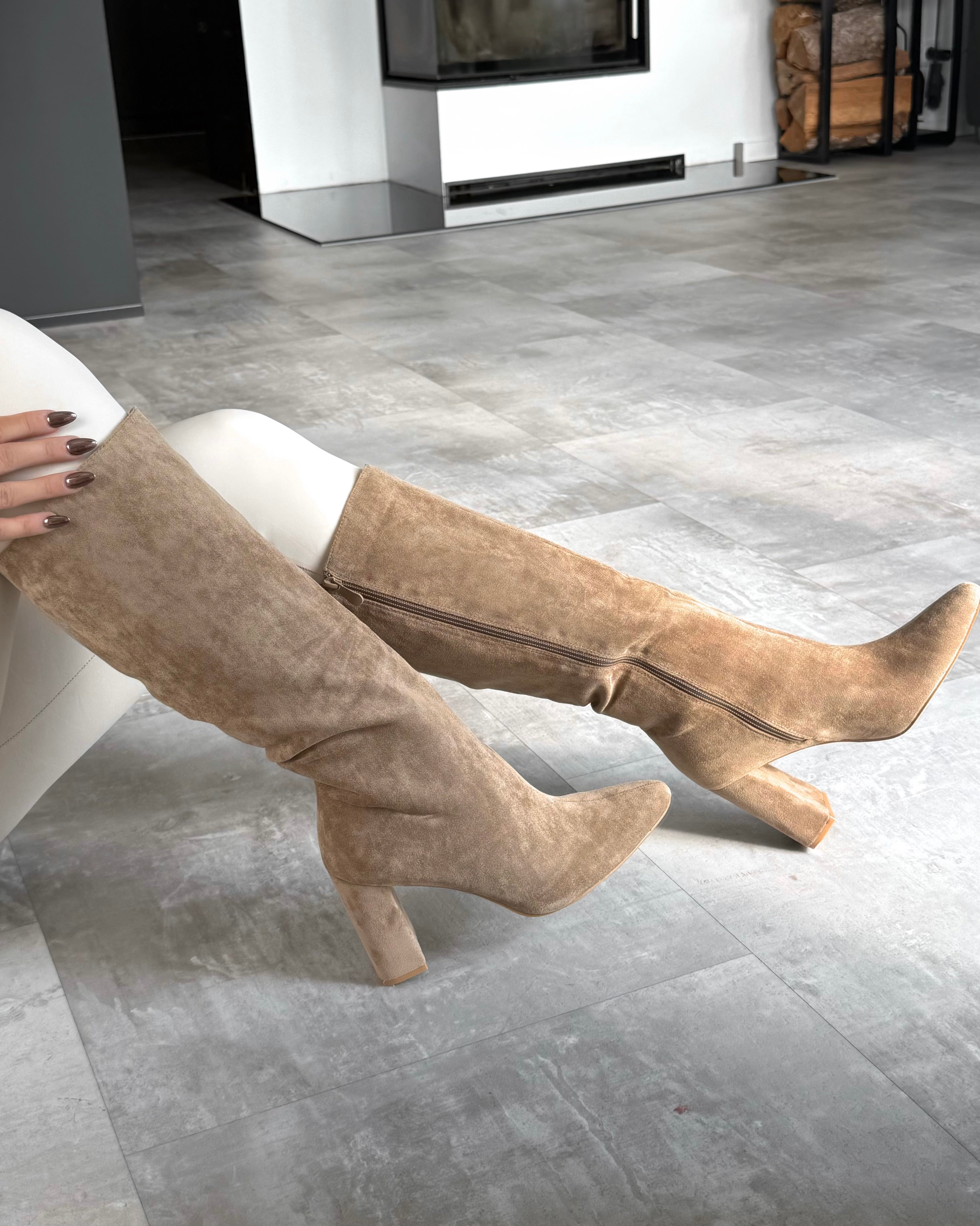 Stiefel „Tayla“ Beige