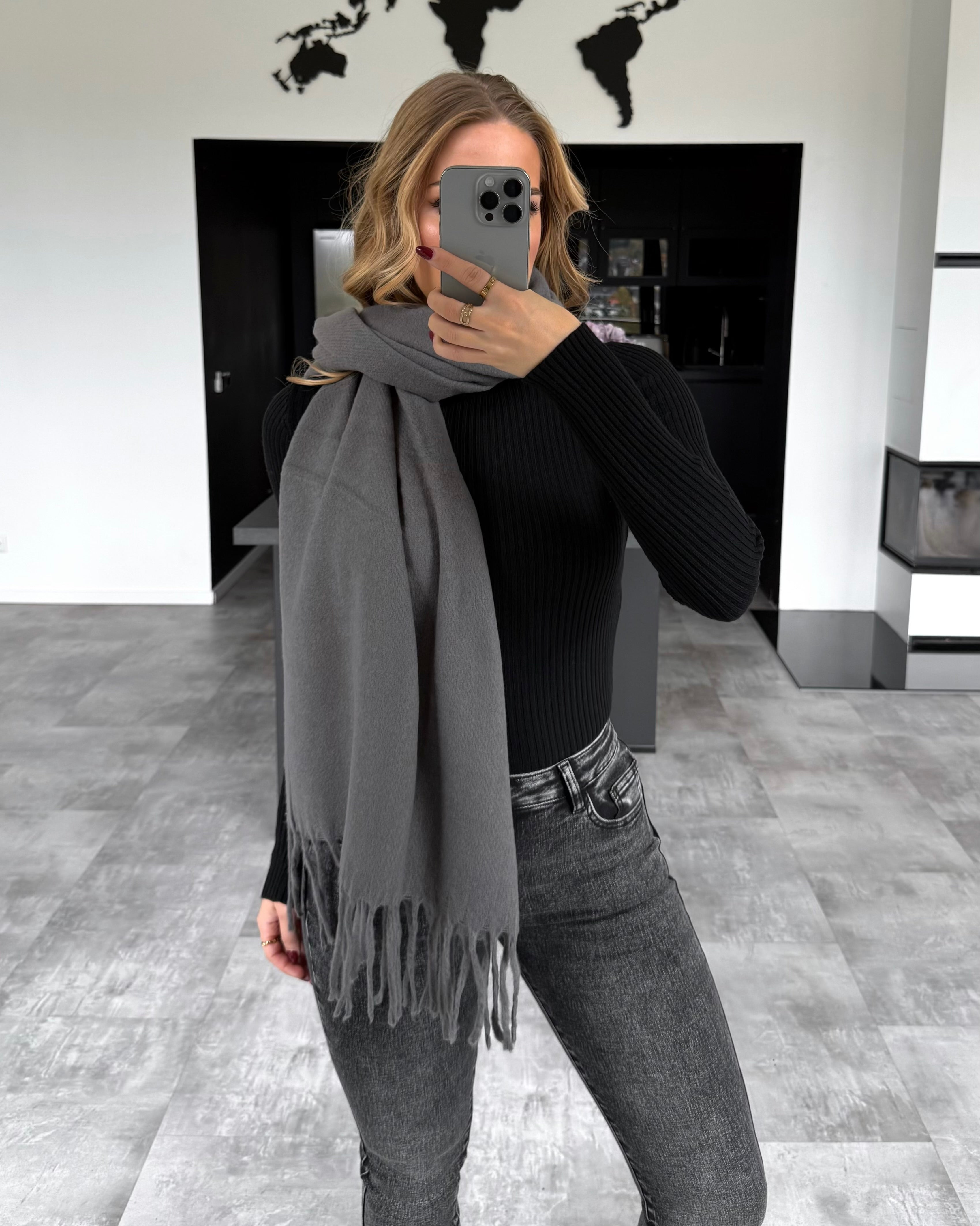 Schal „Alva“ Dunkelgrau