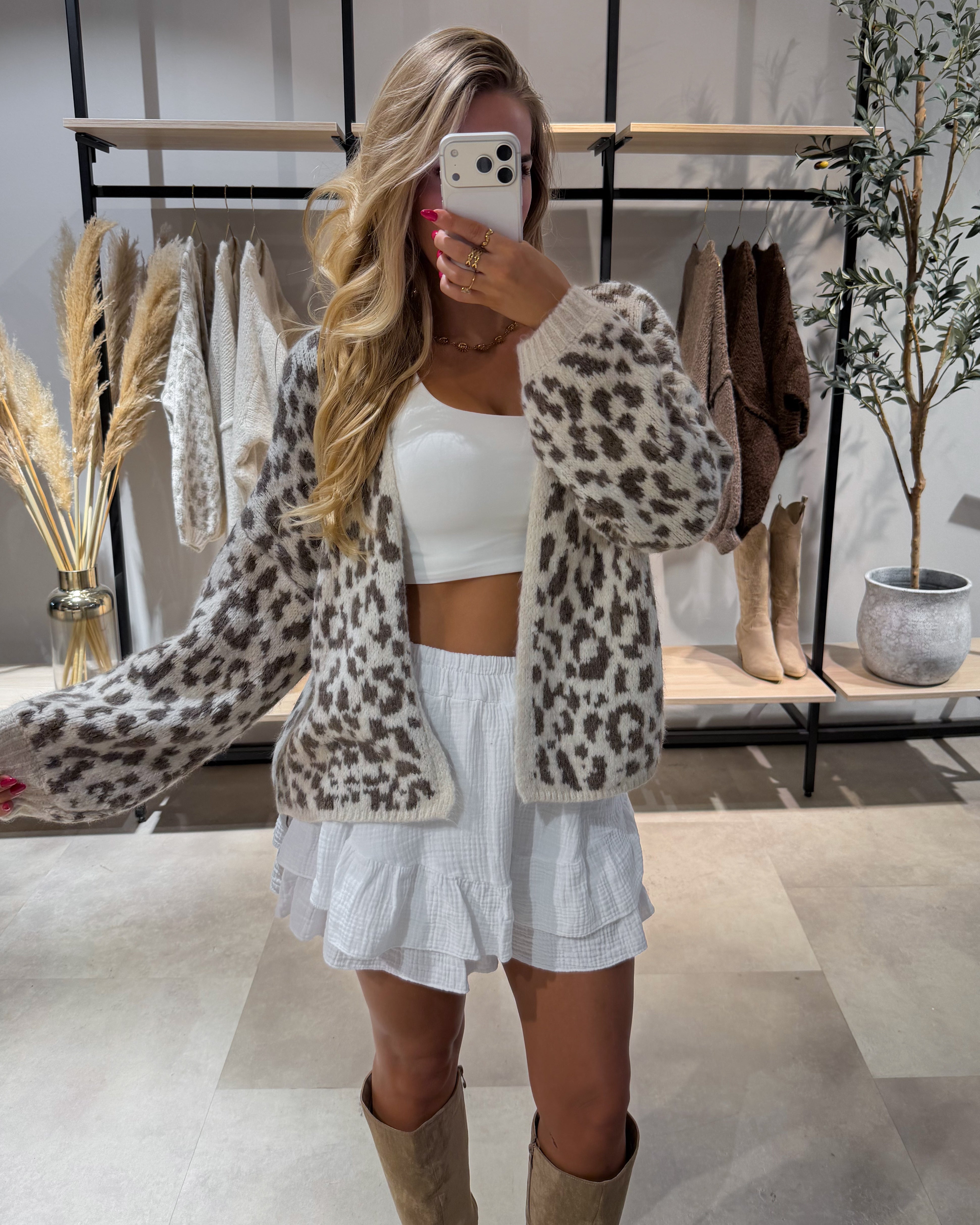 Cardigan "Zula" Leoprint