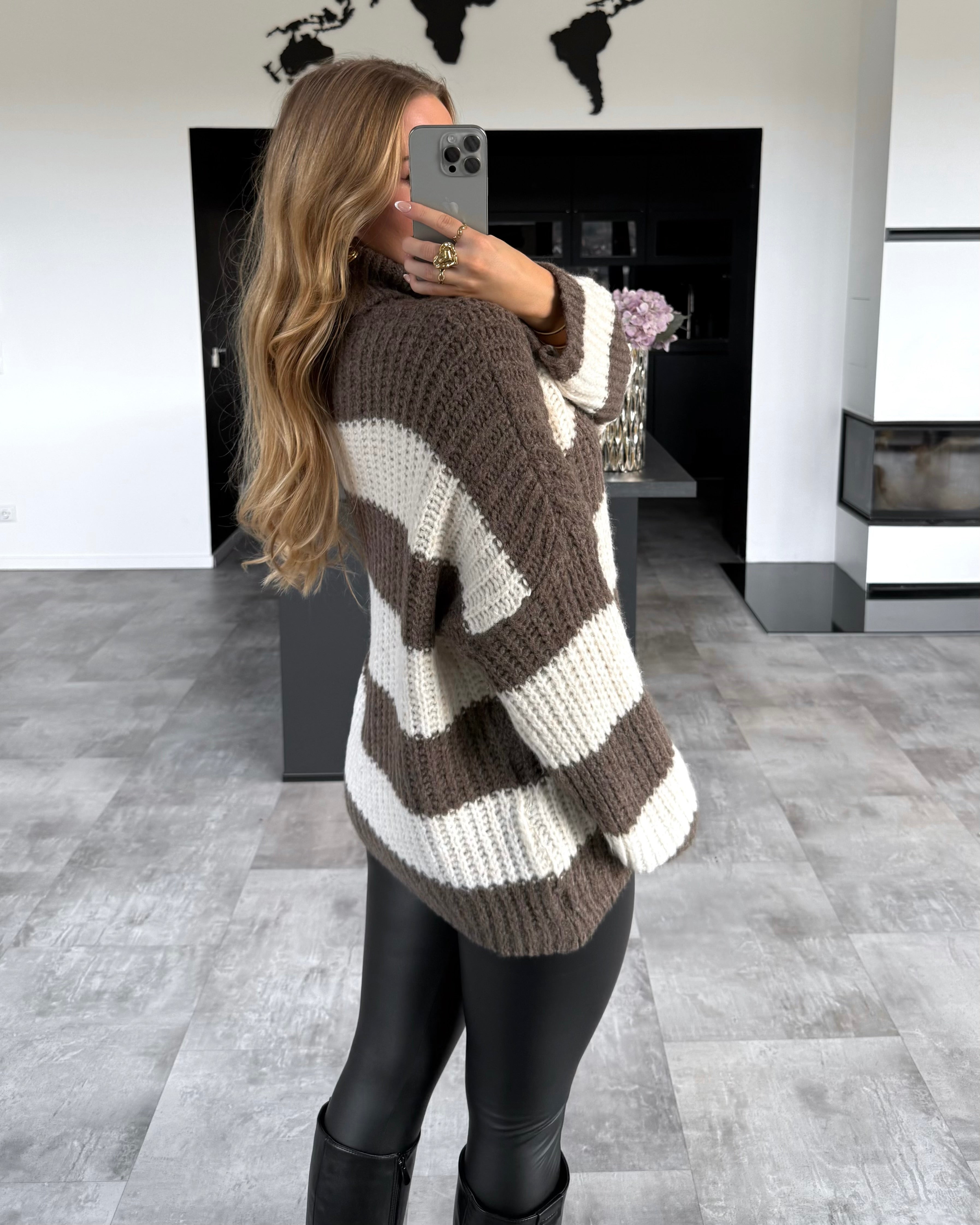 Pullover “Vivia“ Braun-Ecru