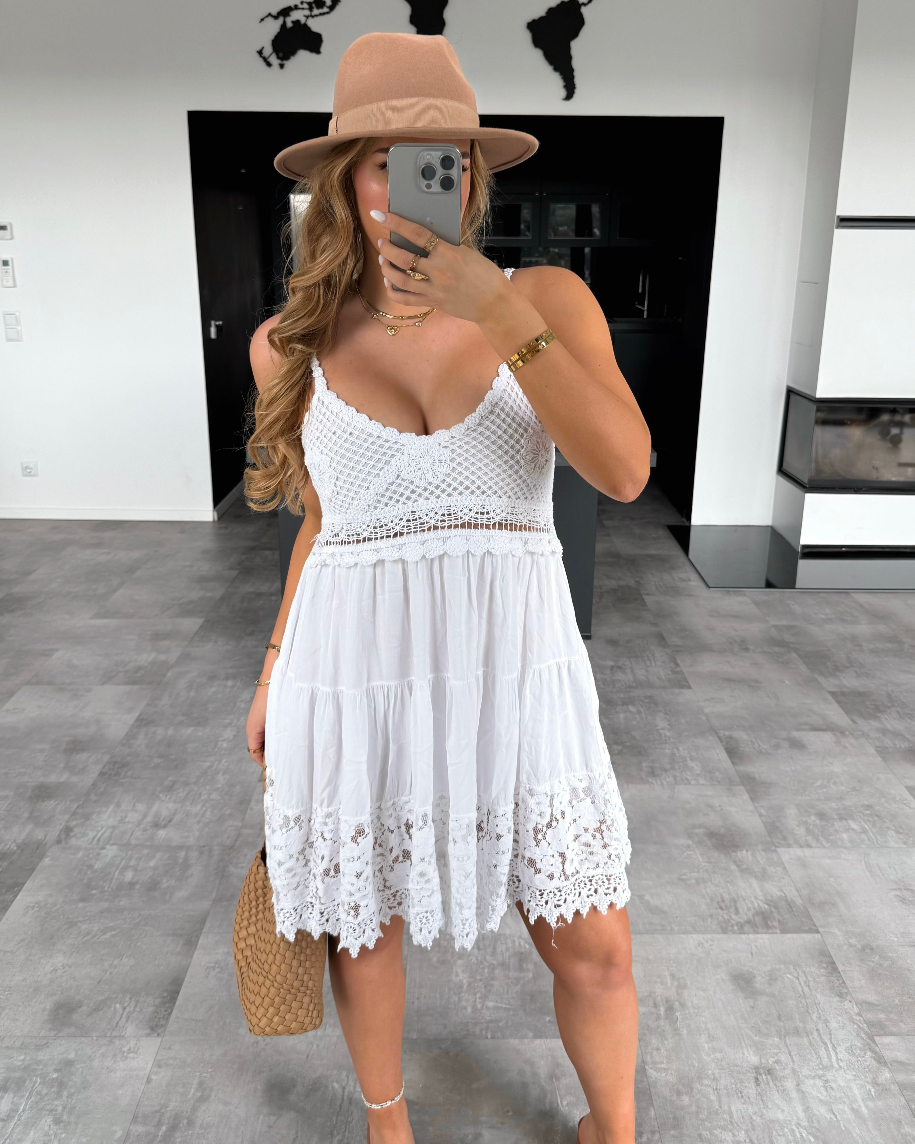 Viskose-Kleid "Valery" Weiß