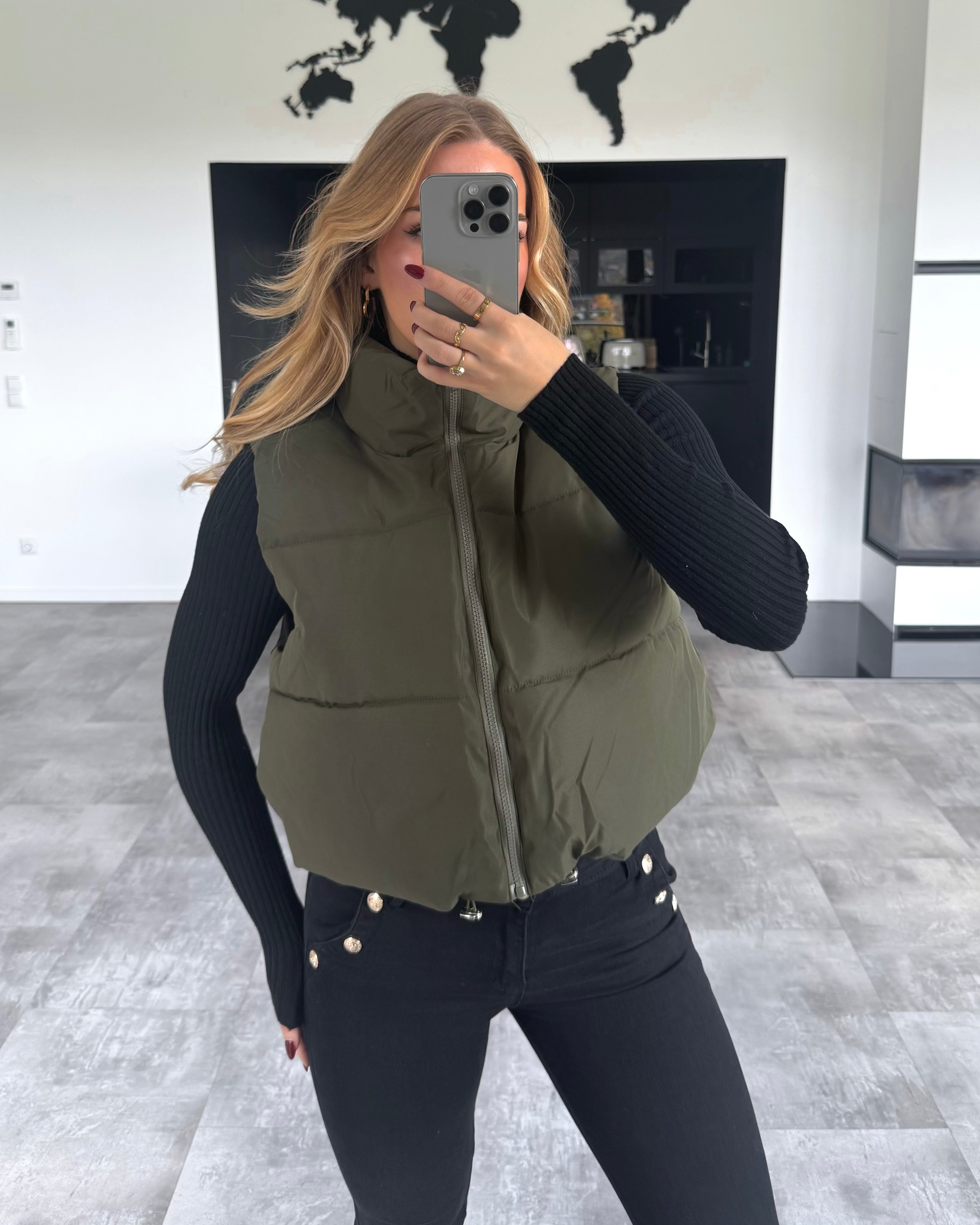 Daunen-Weste “Skadi” Khaki