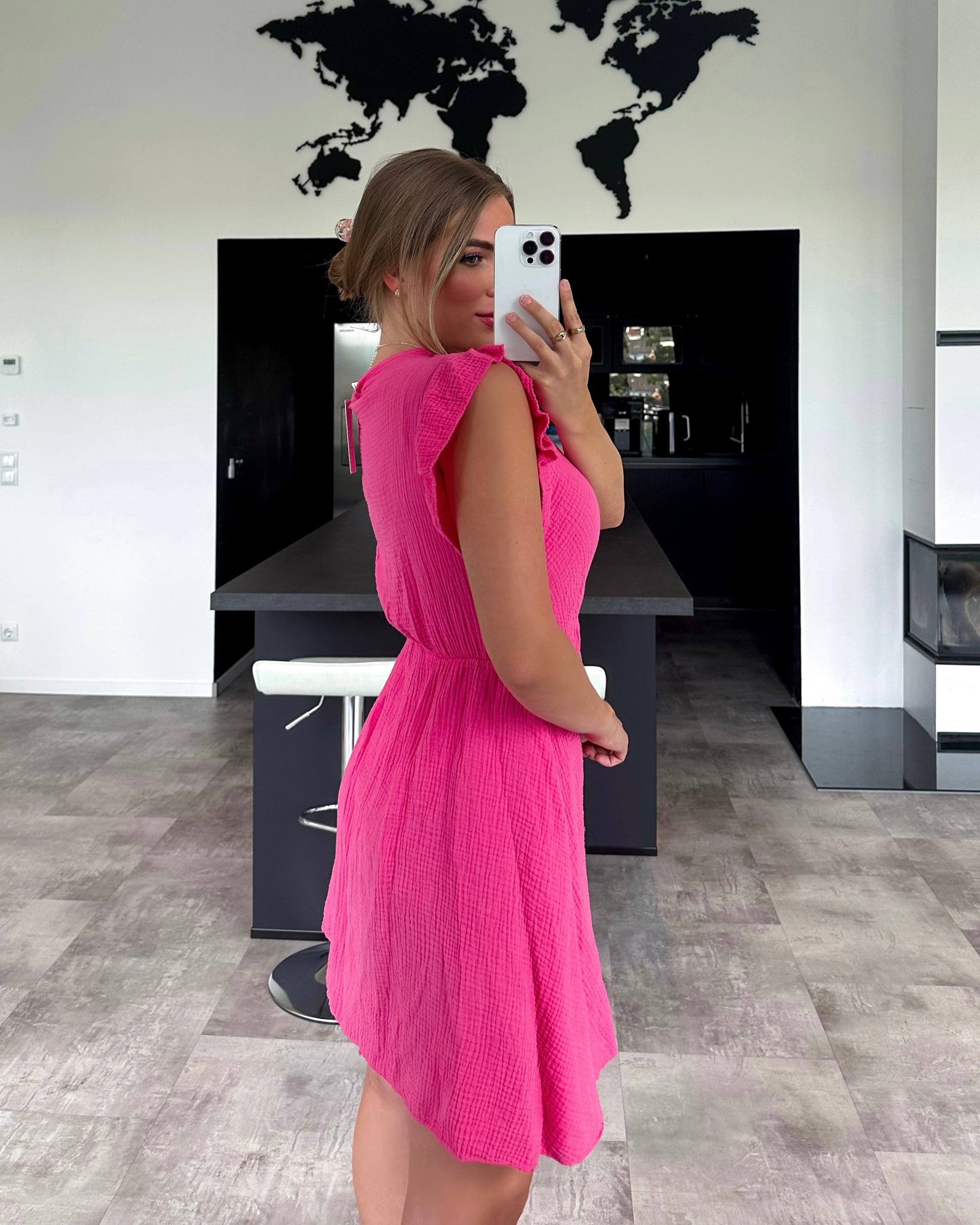 Musselin Kleid "Posie" Pink