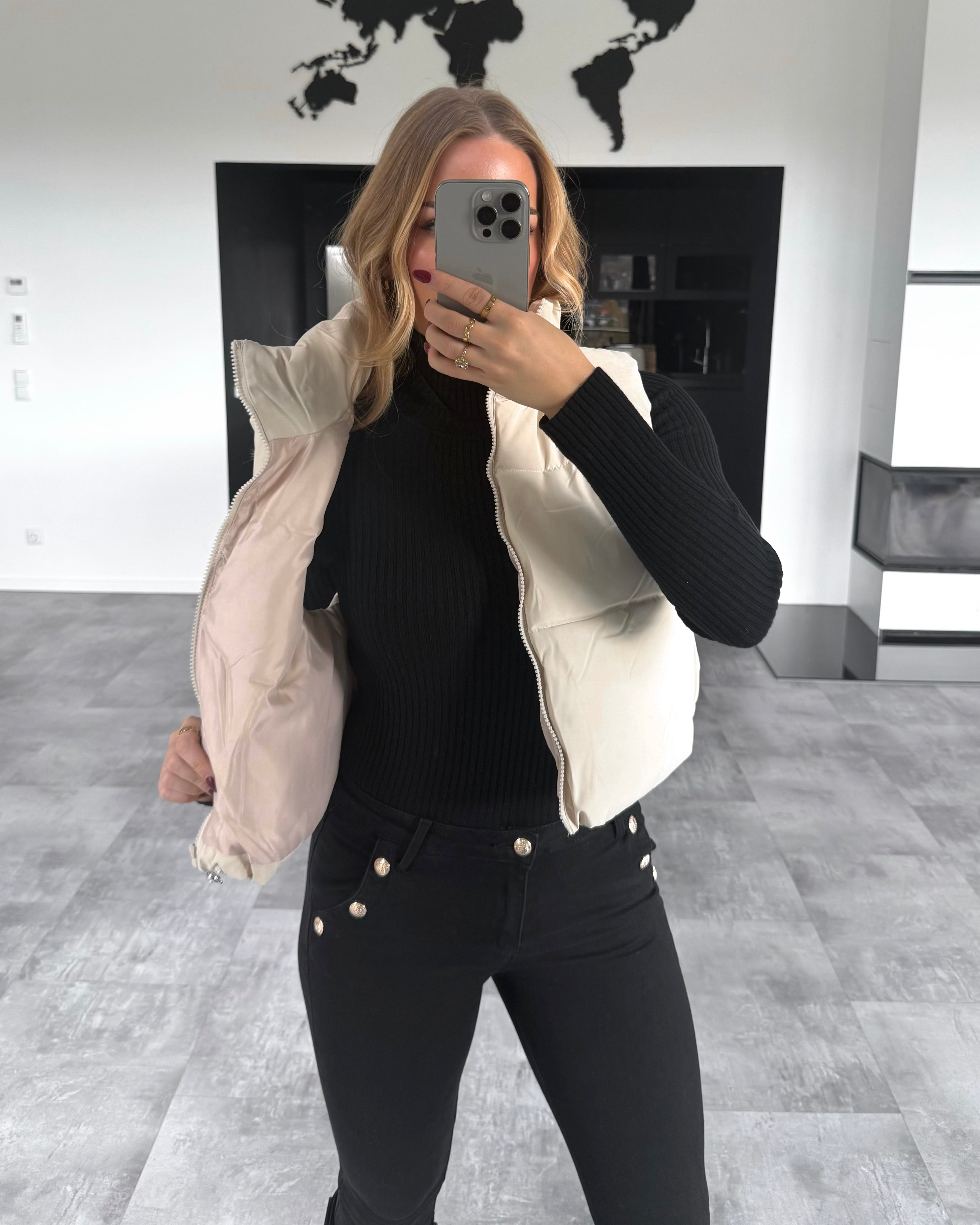 Daunen-Weste “Skadi” Creme