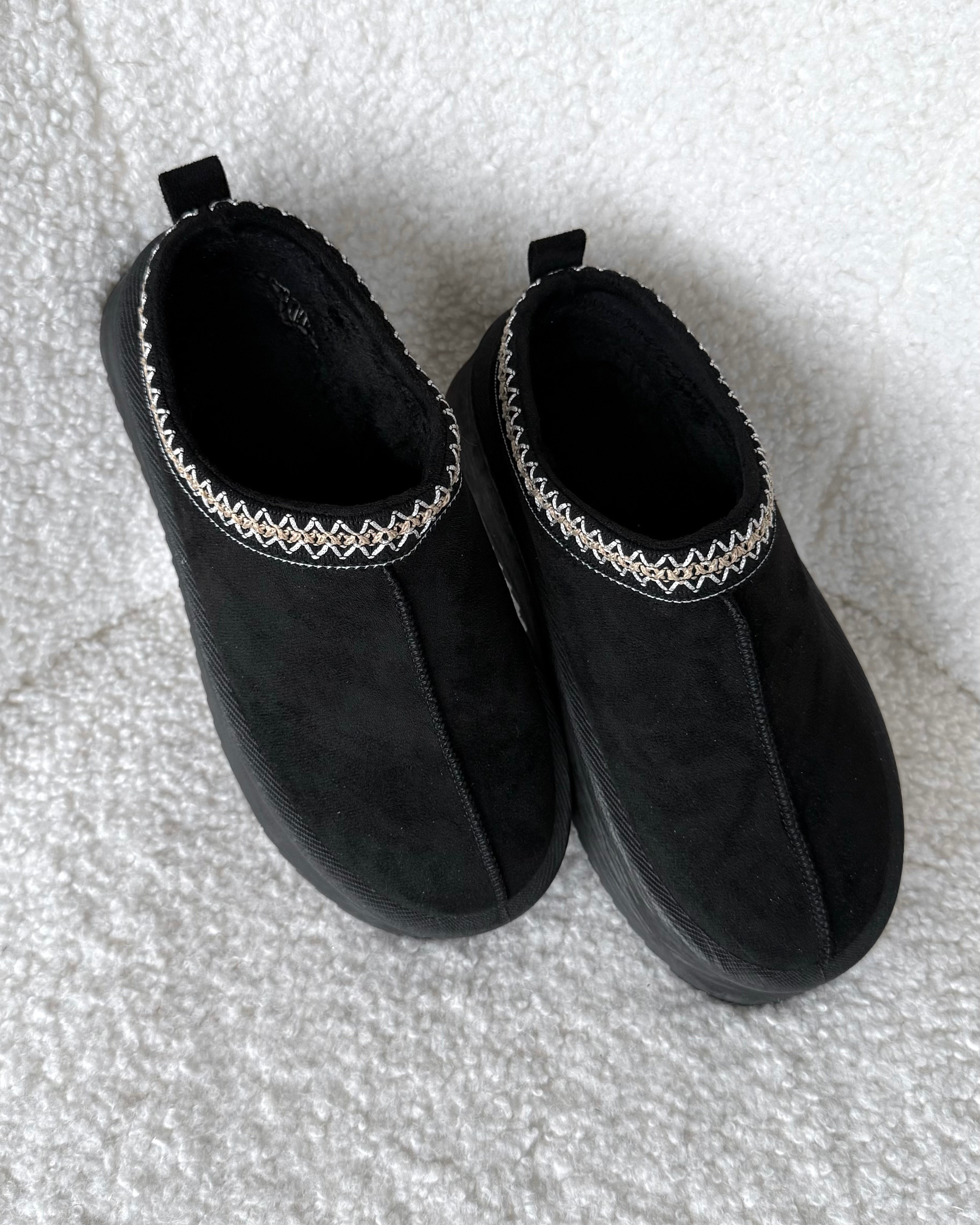 Slipper "Hazel“ mit Plateau Schwarz
