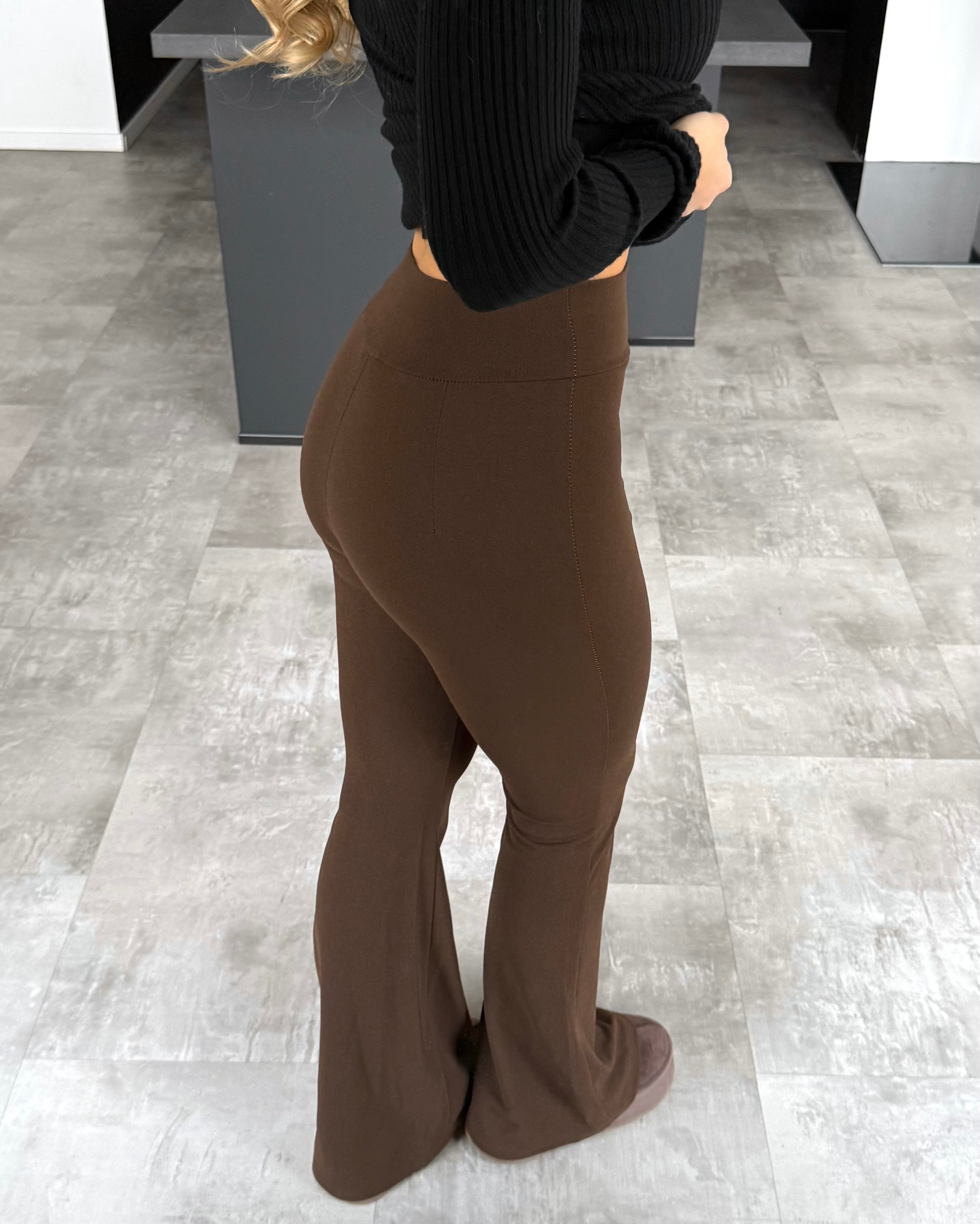 Leggings “Nila“ mit Schlag Chocolate