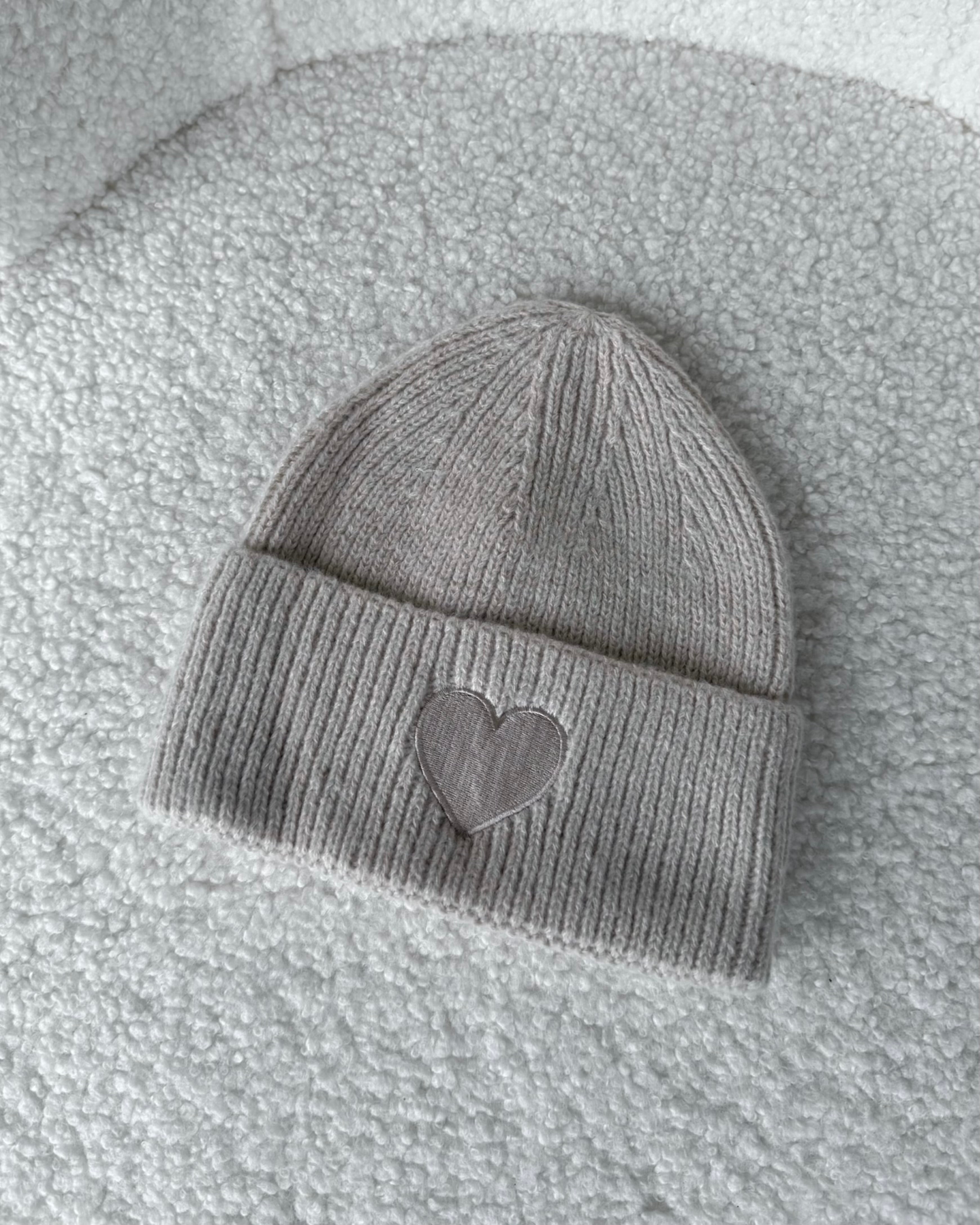 Strickmütze "Lovely" Beige