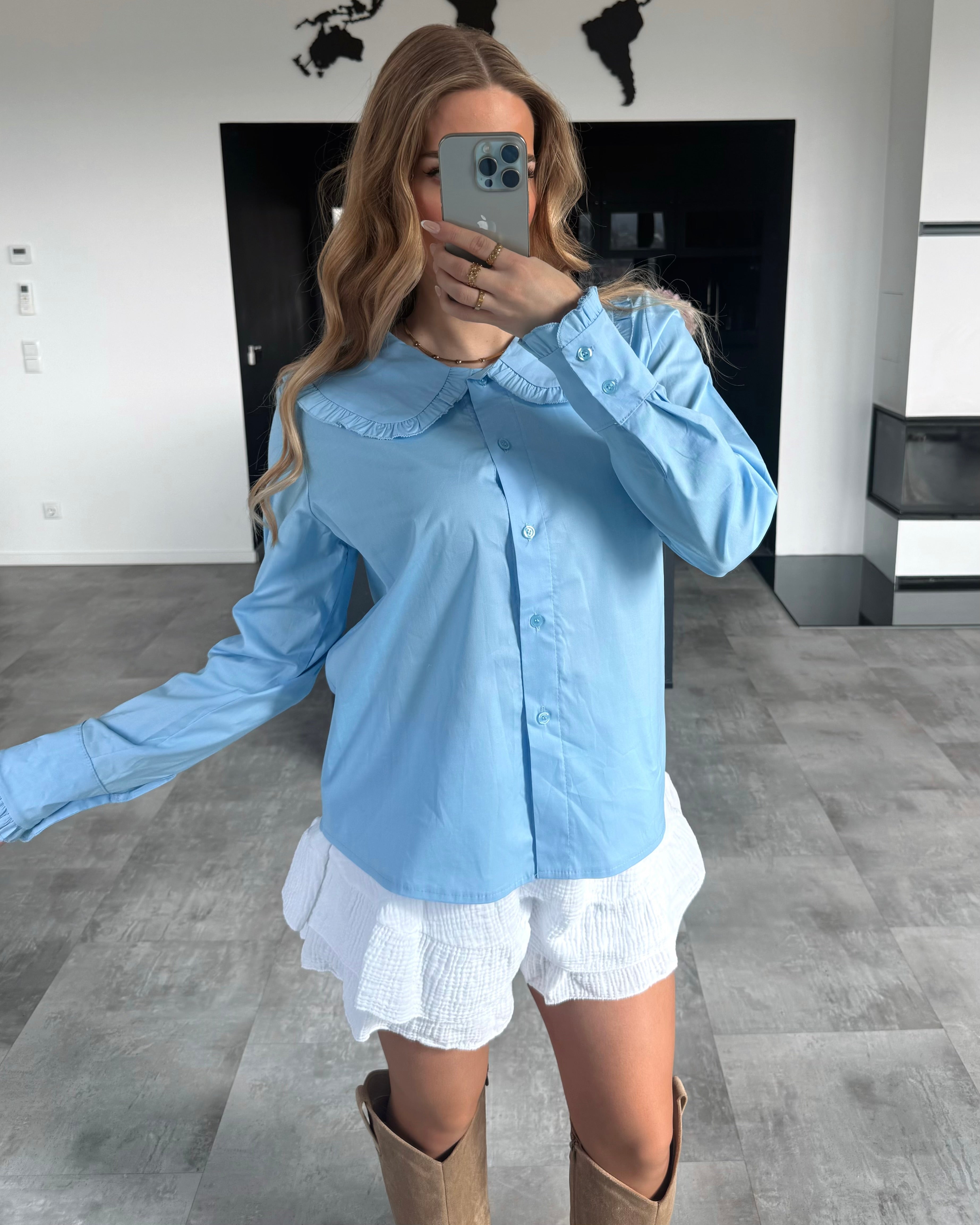 Bluse "Everly" Hellblau