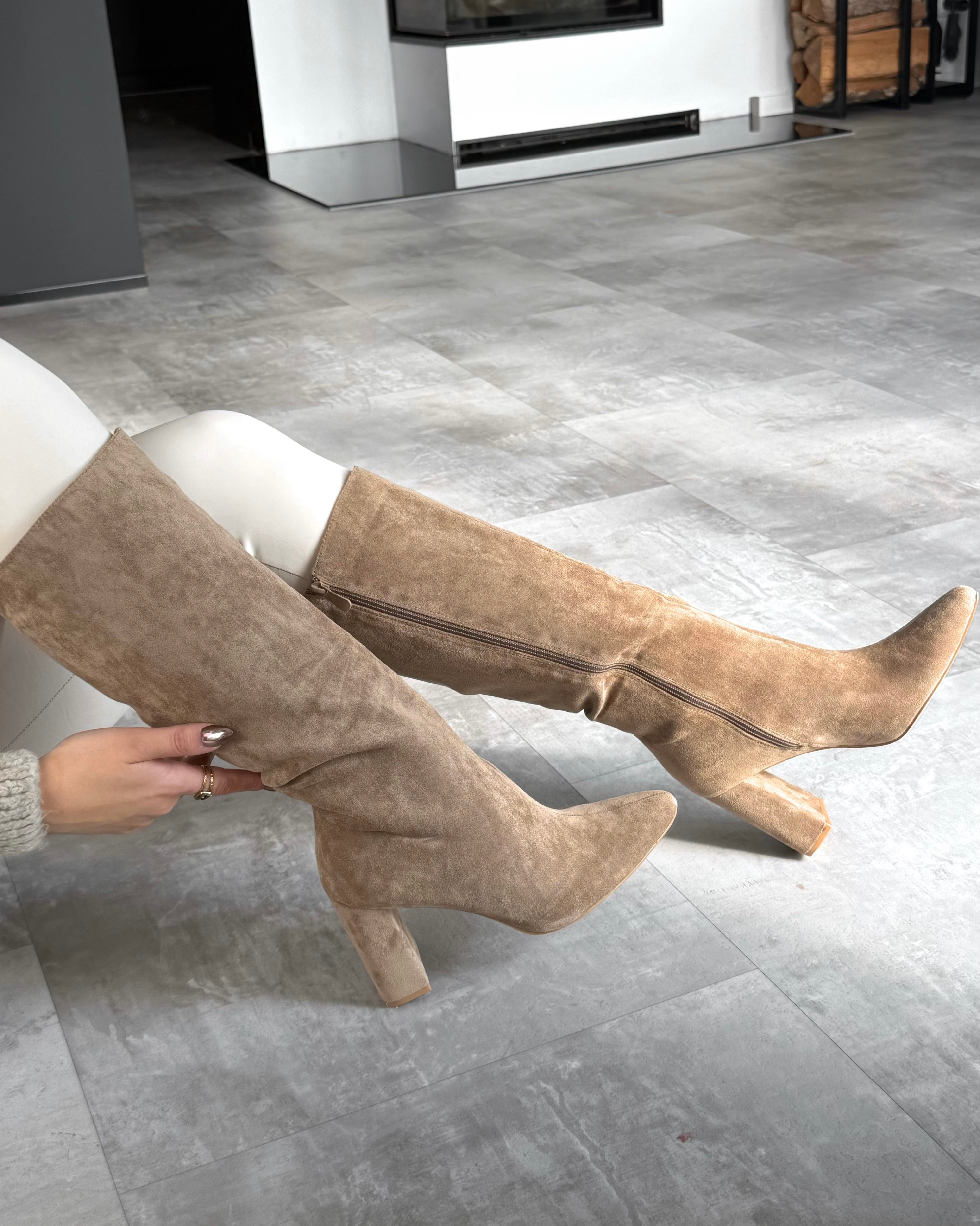 Stiefel „Tayla“ Beige