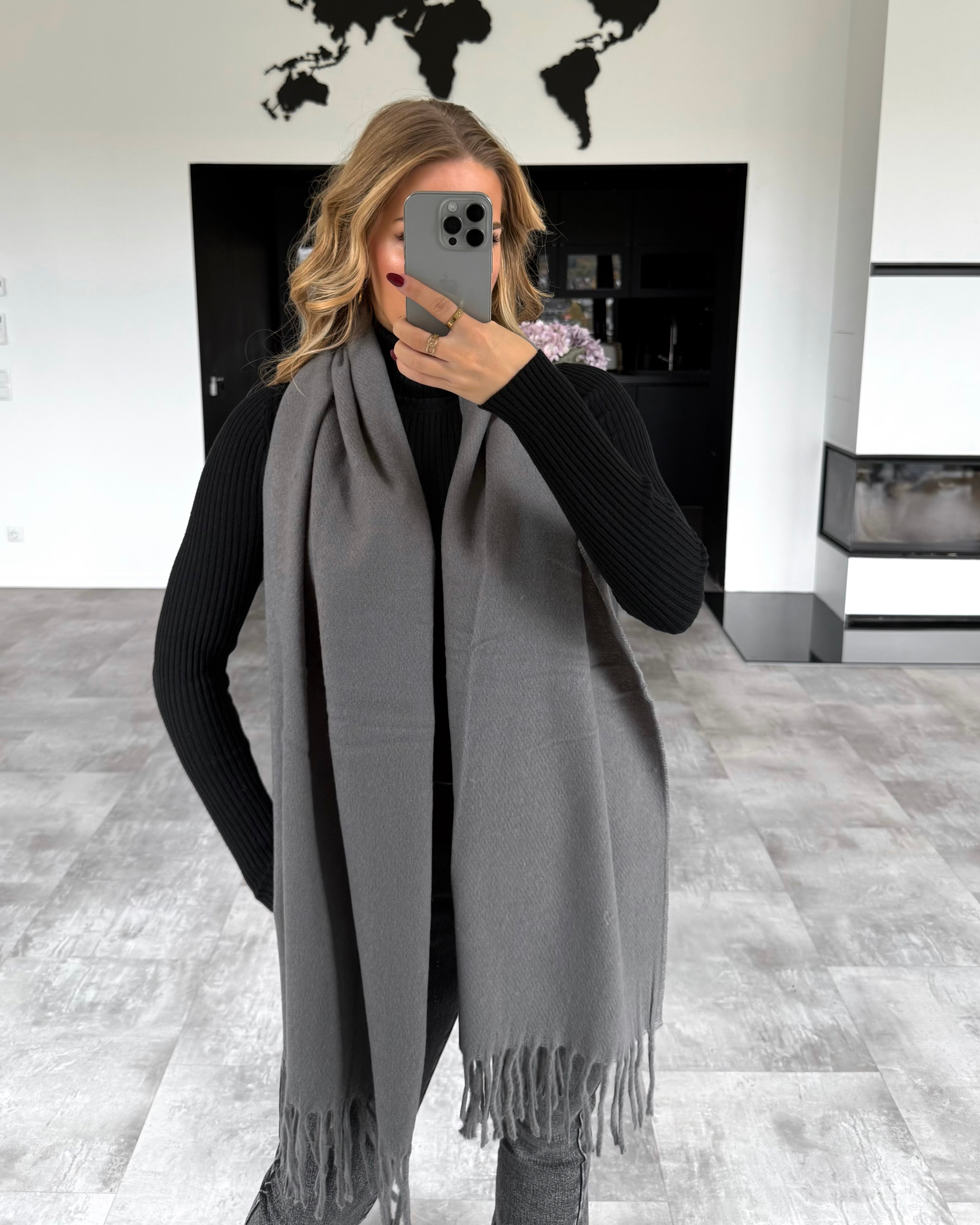 Schal „Alva“ Dunkelgrau