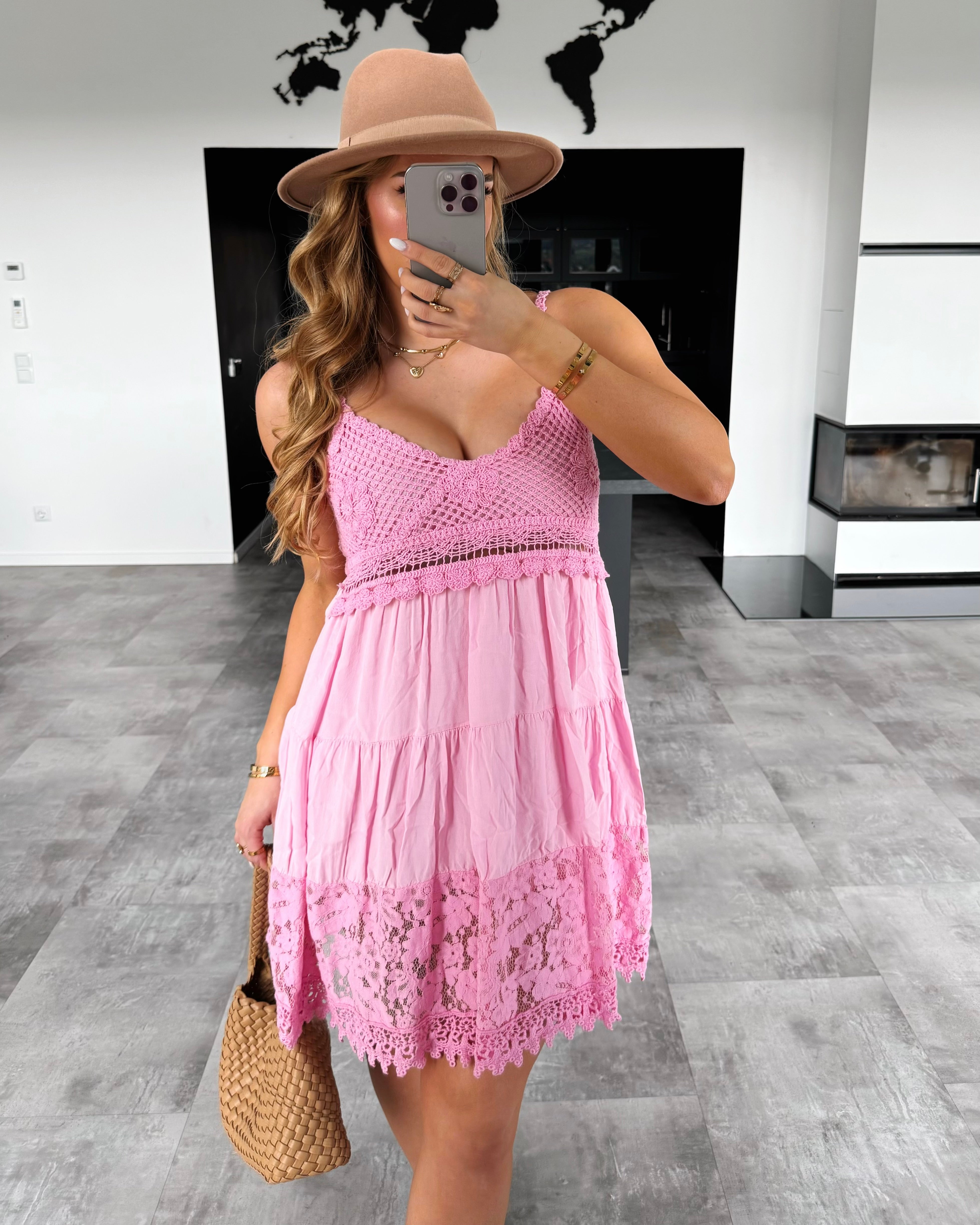 Viskose-Kleid "Valery" Rosa