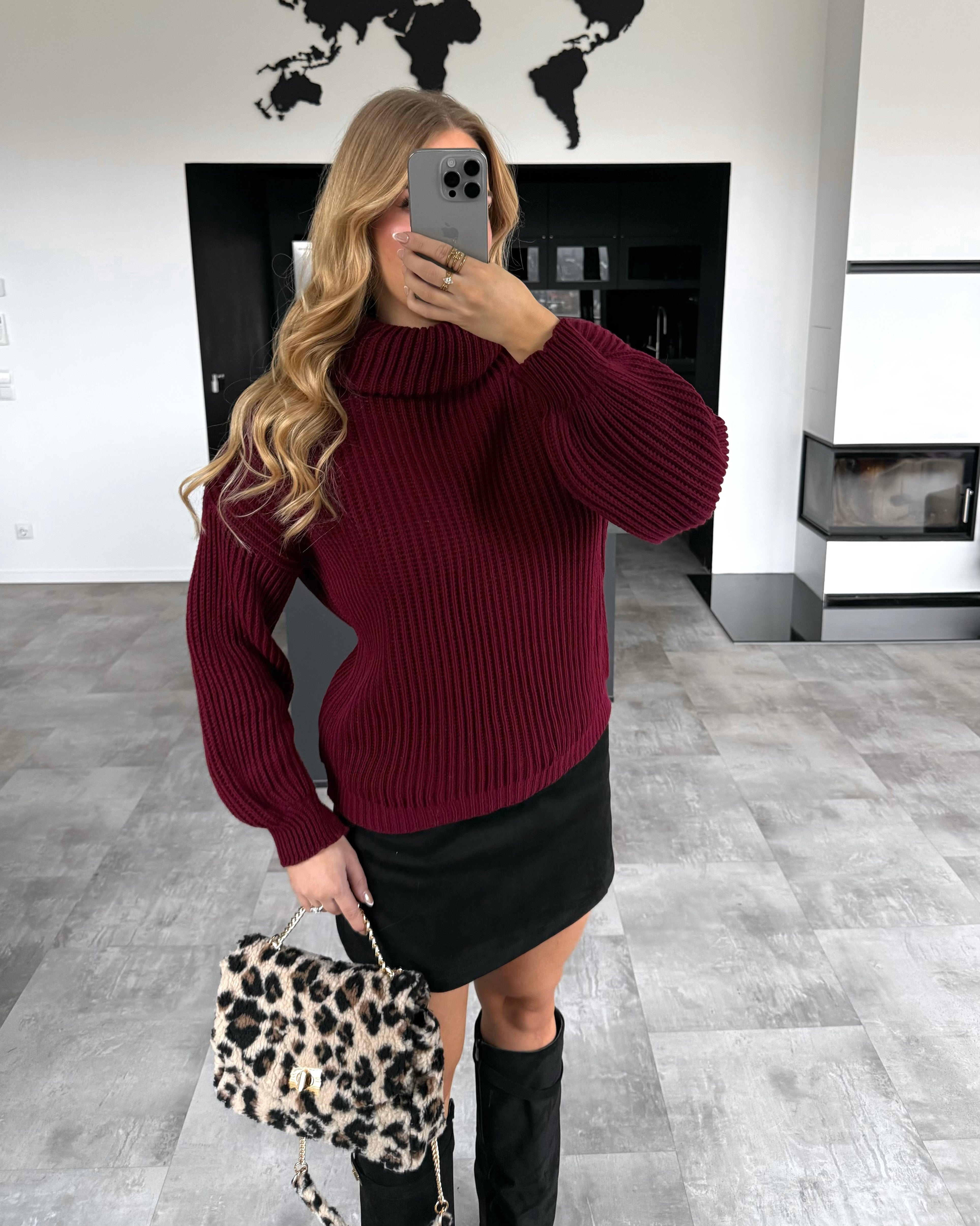 Strickpullover “Elva” Bordeaux