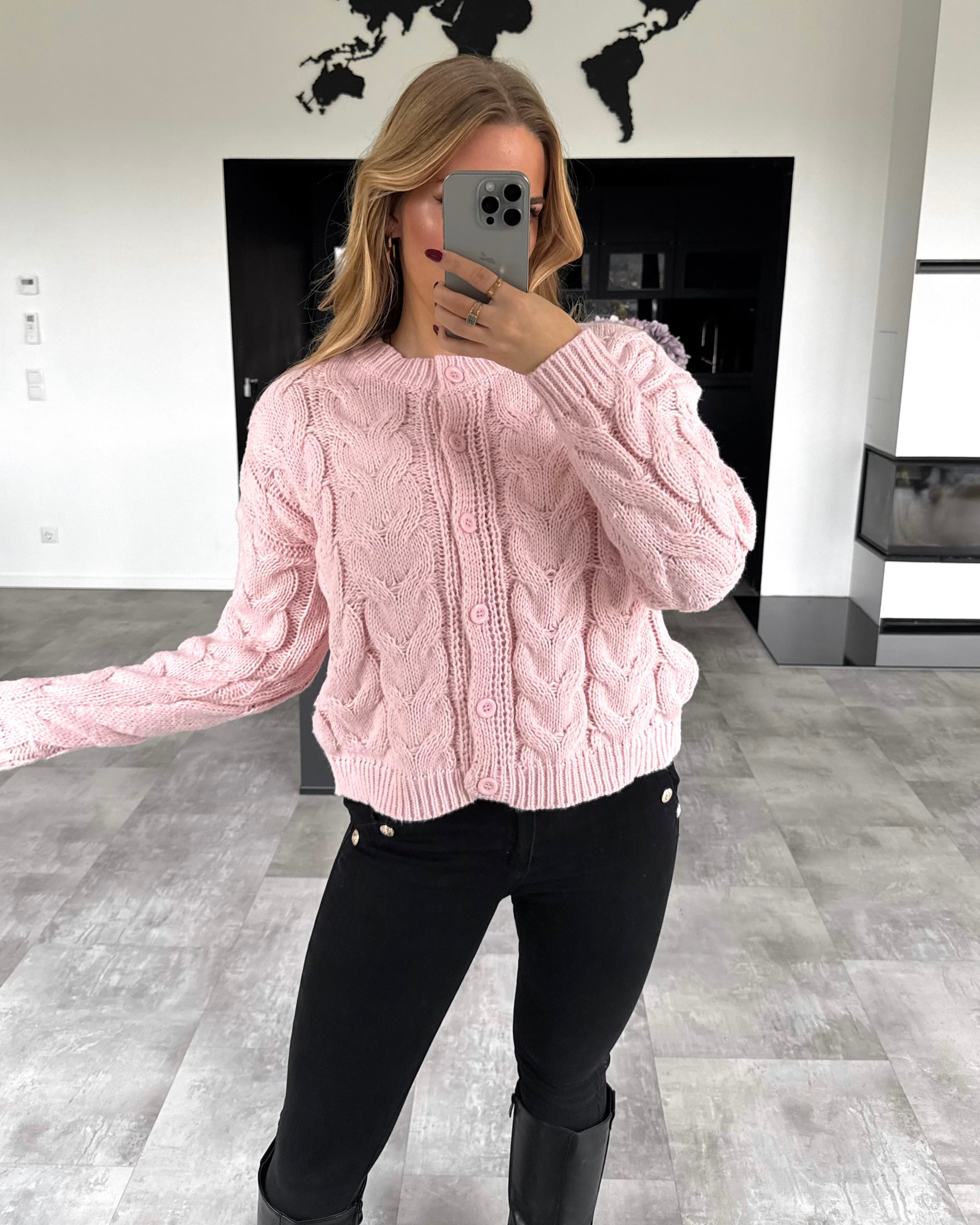 Cardigan "Rosalie" Rosa