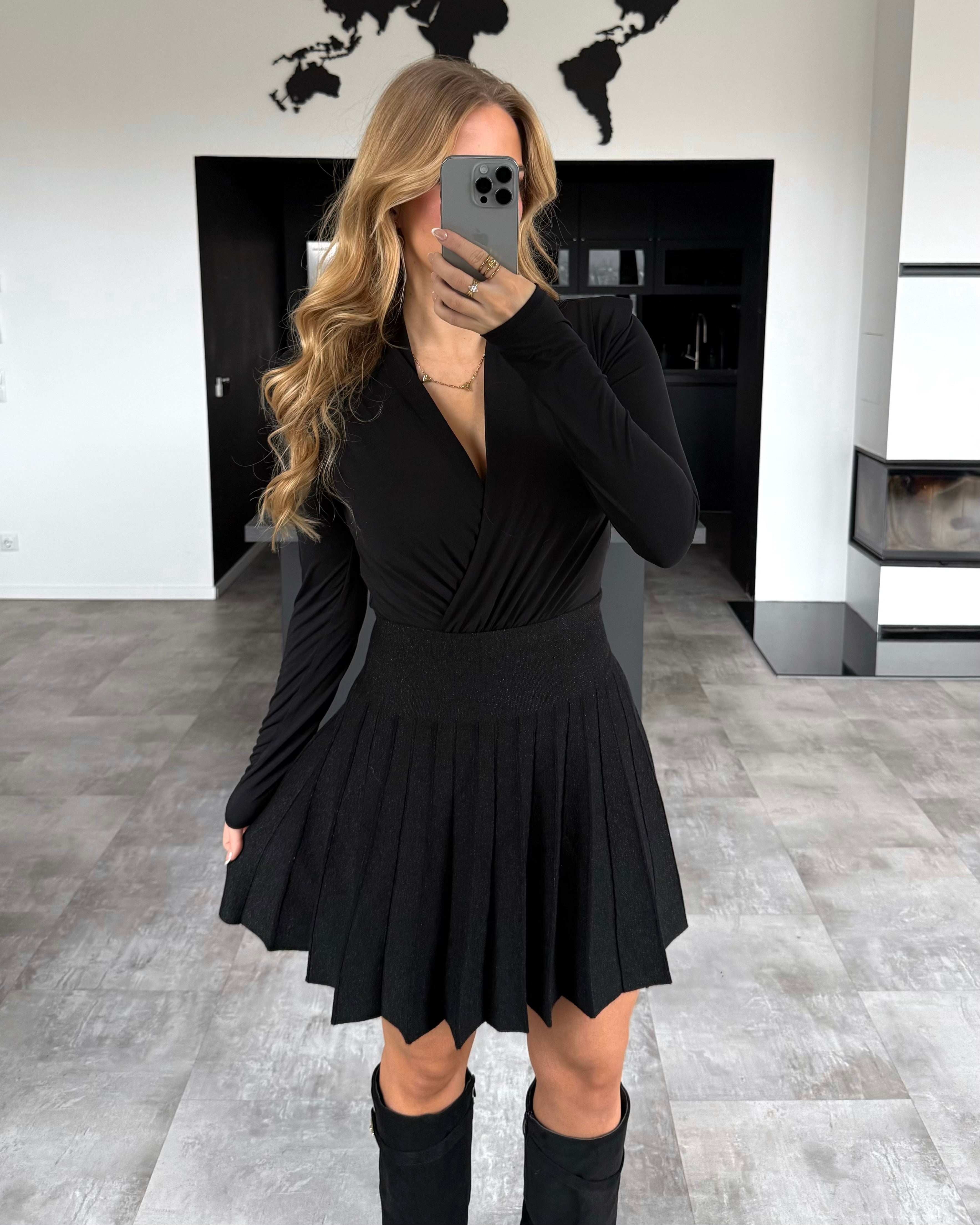 Glitzer-Rock "Gloria” Schwarz