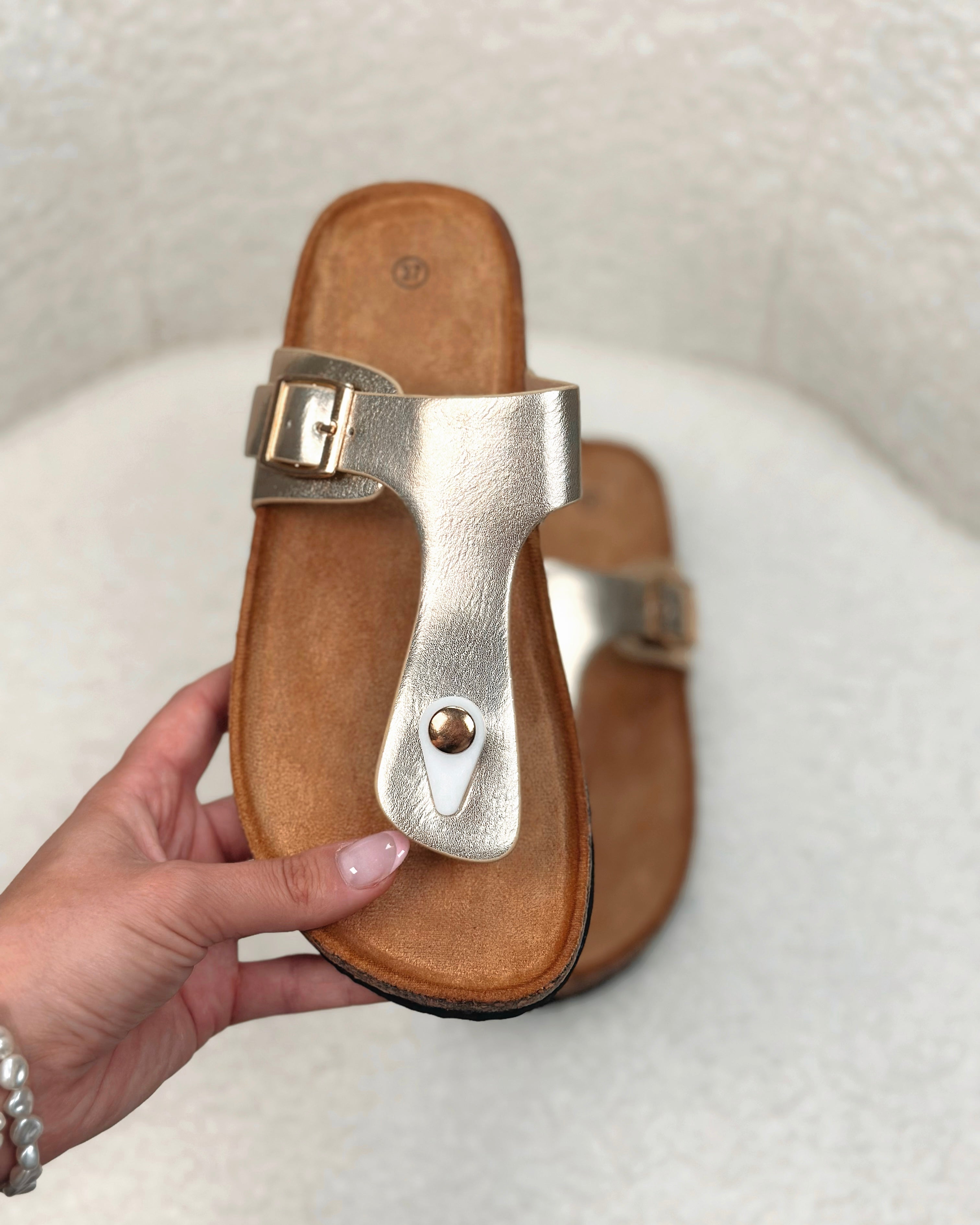 Pantolette "Frida" Gold