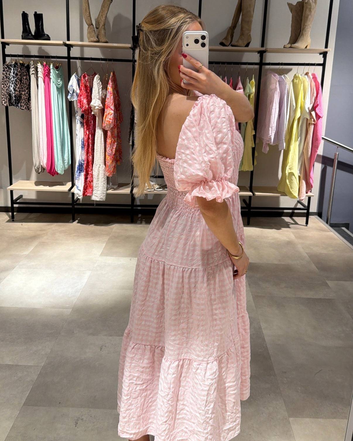 Maxikleid “Rosabella” Rosa Kariert