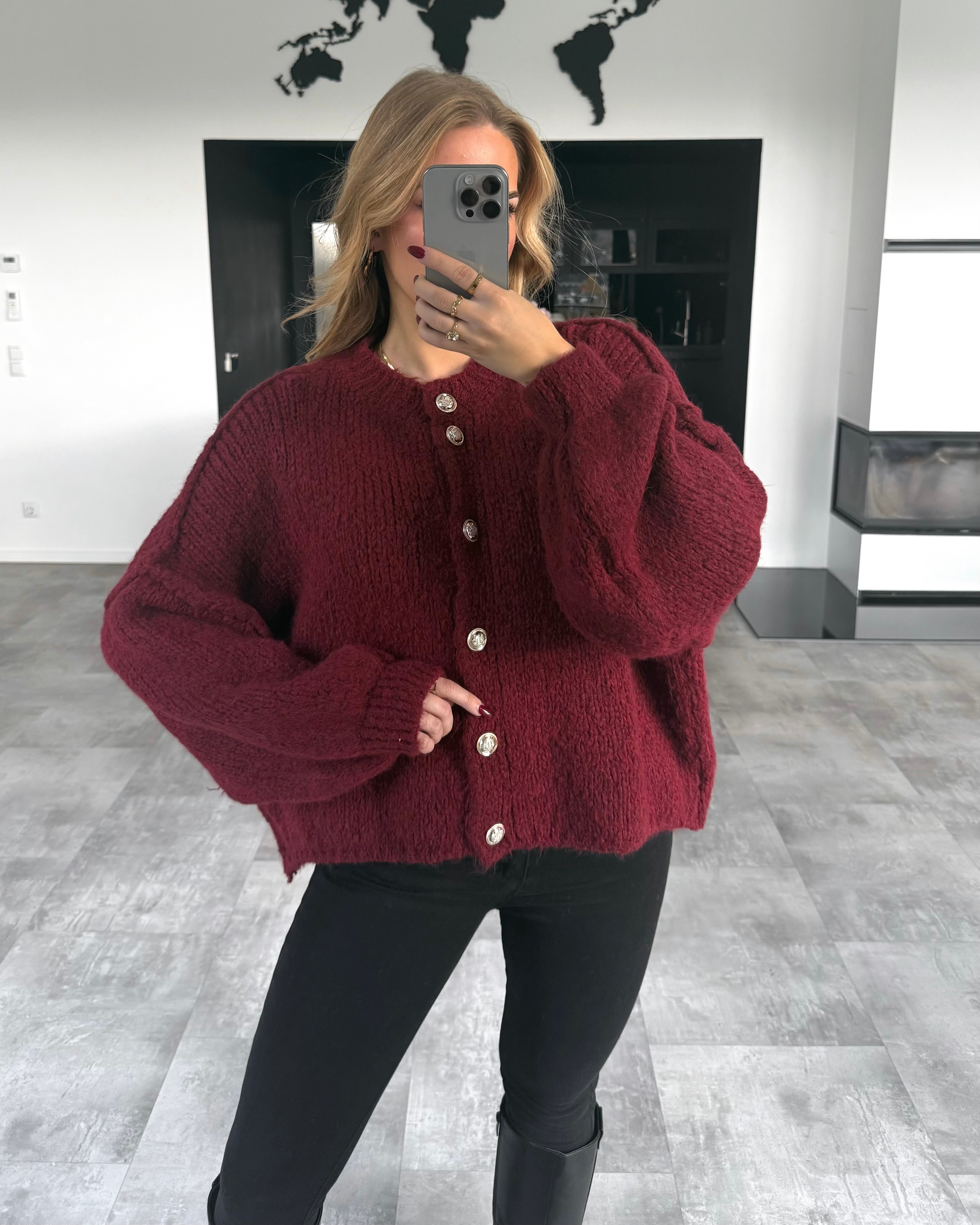 Cardigan "Gigi" Bordeaux