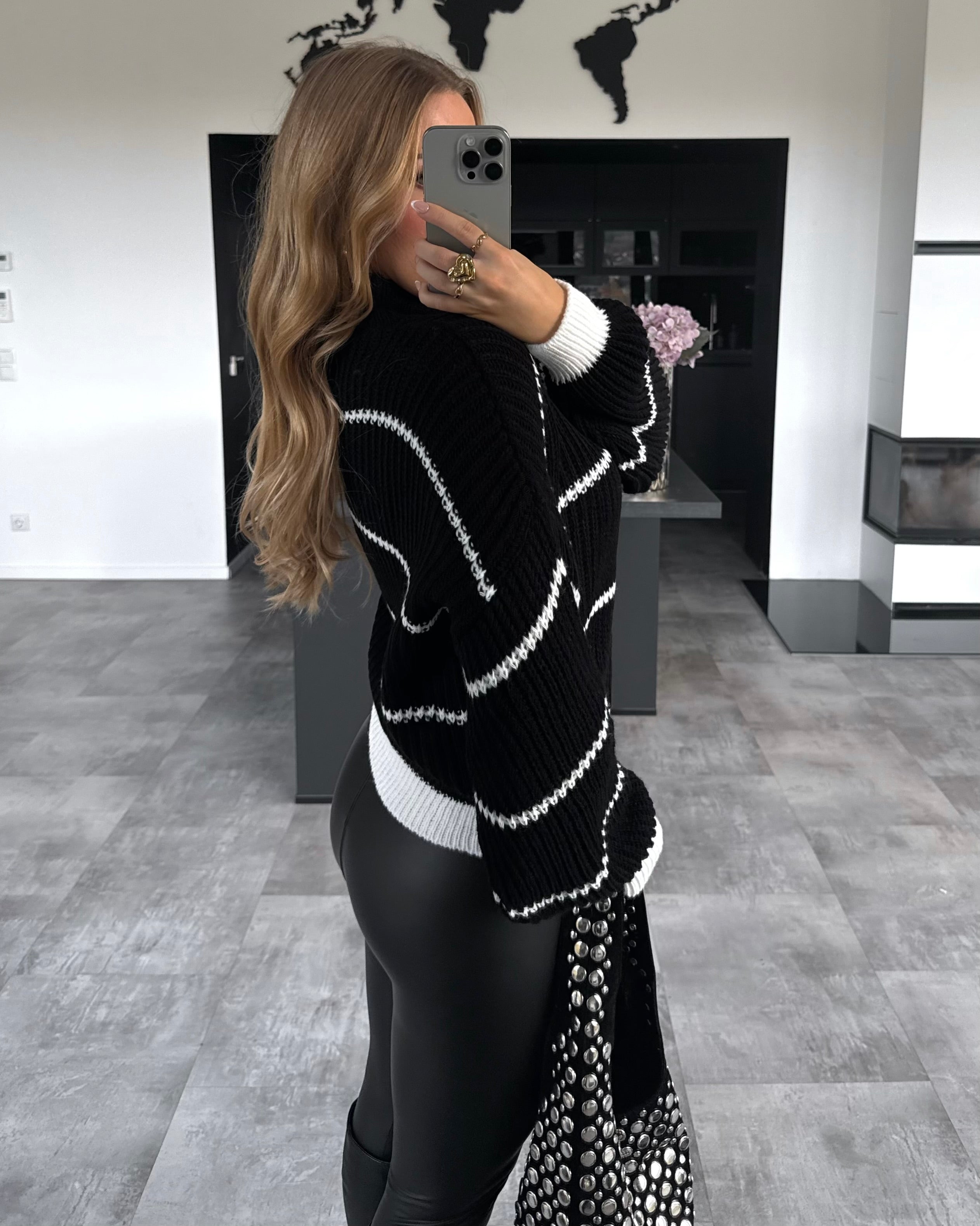 Pullover "Shirley" Schwarz-Weiß