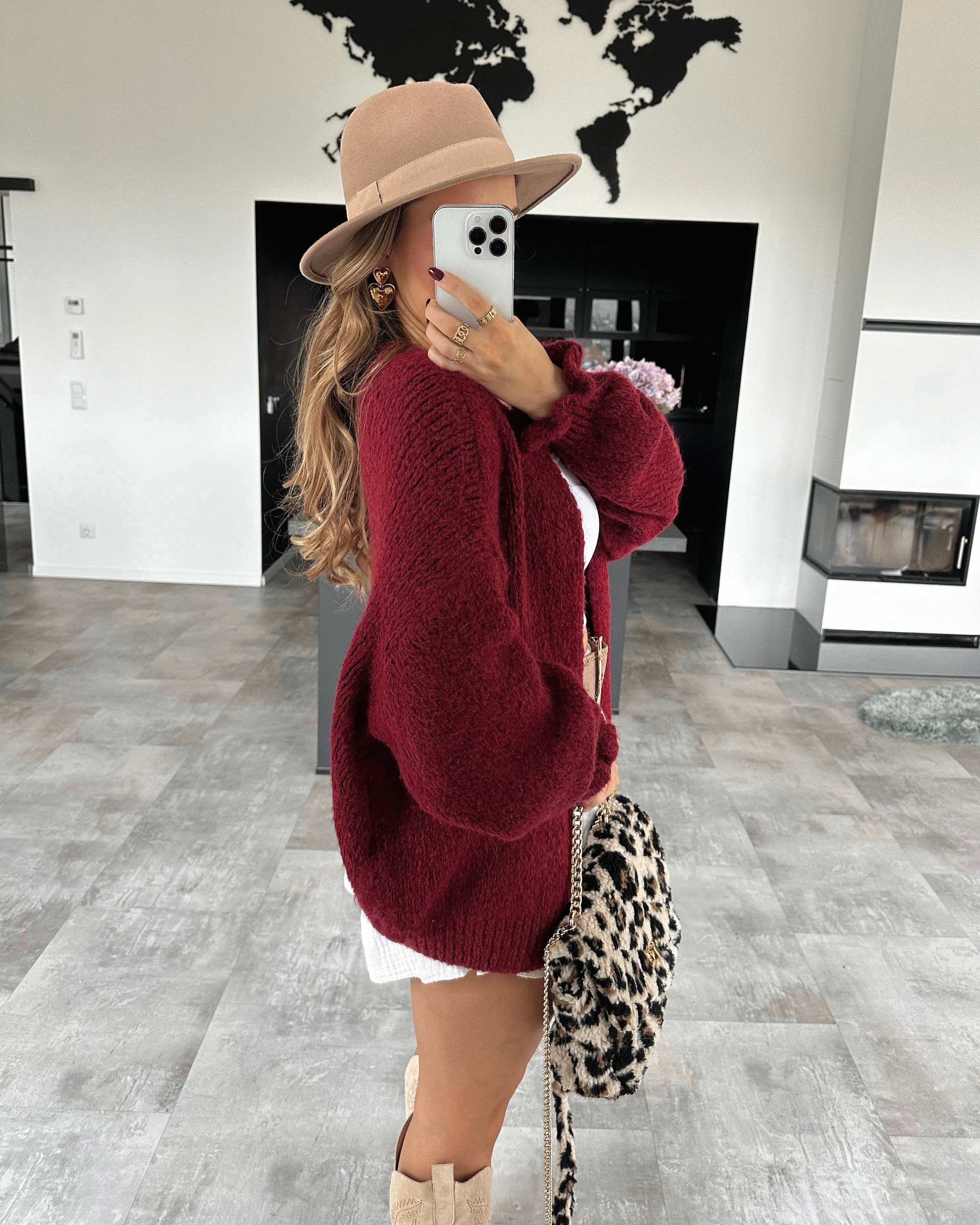 Cardigan "Mary" Burgunder
