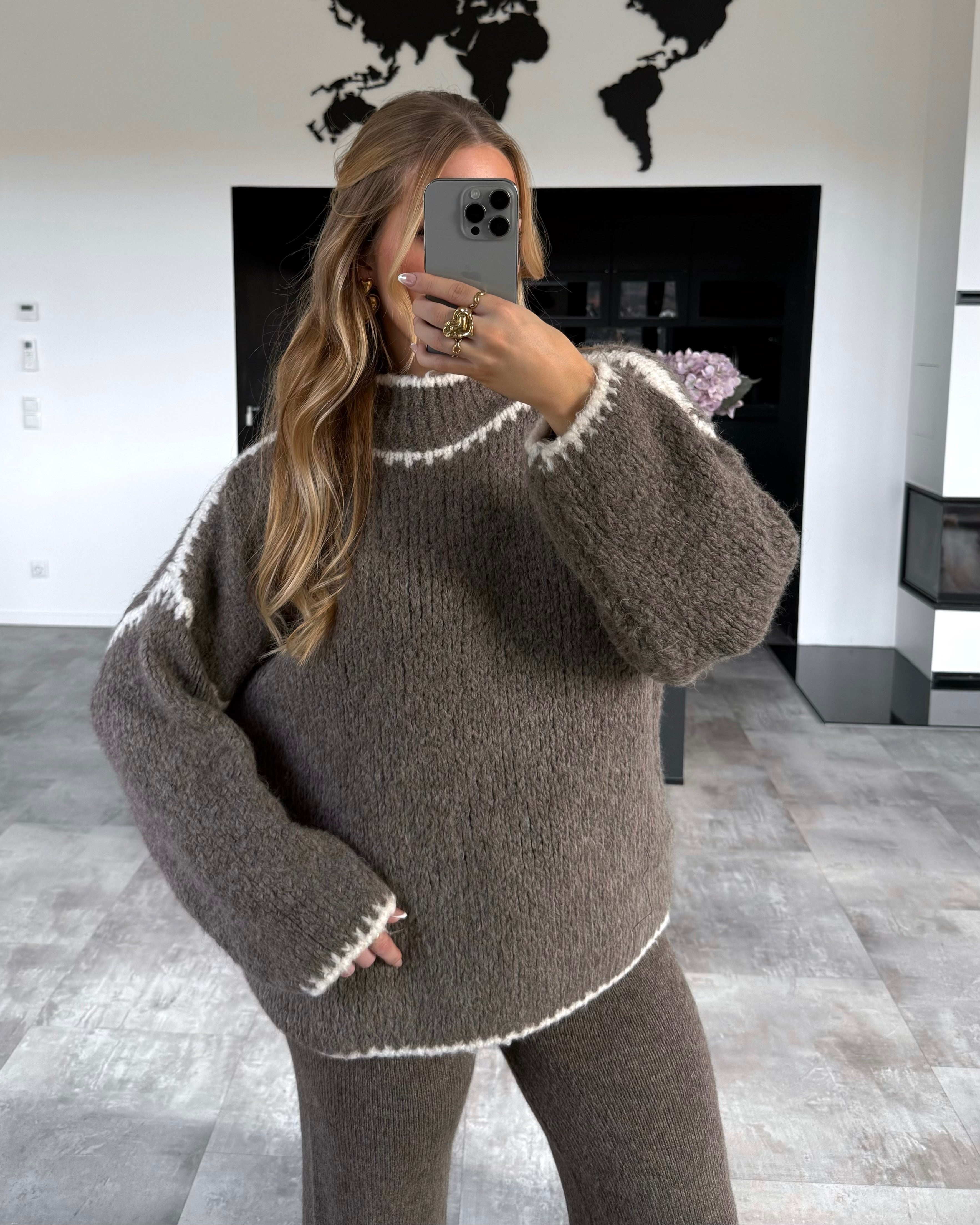 Pullover “Elodie” Taupe-Ecru