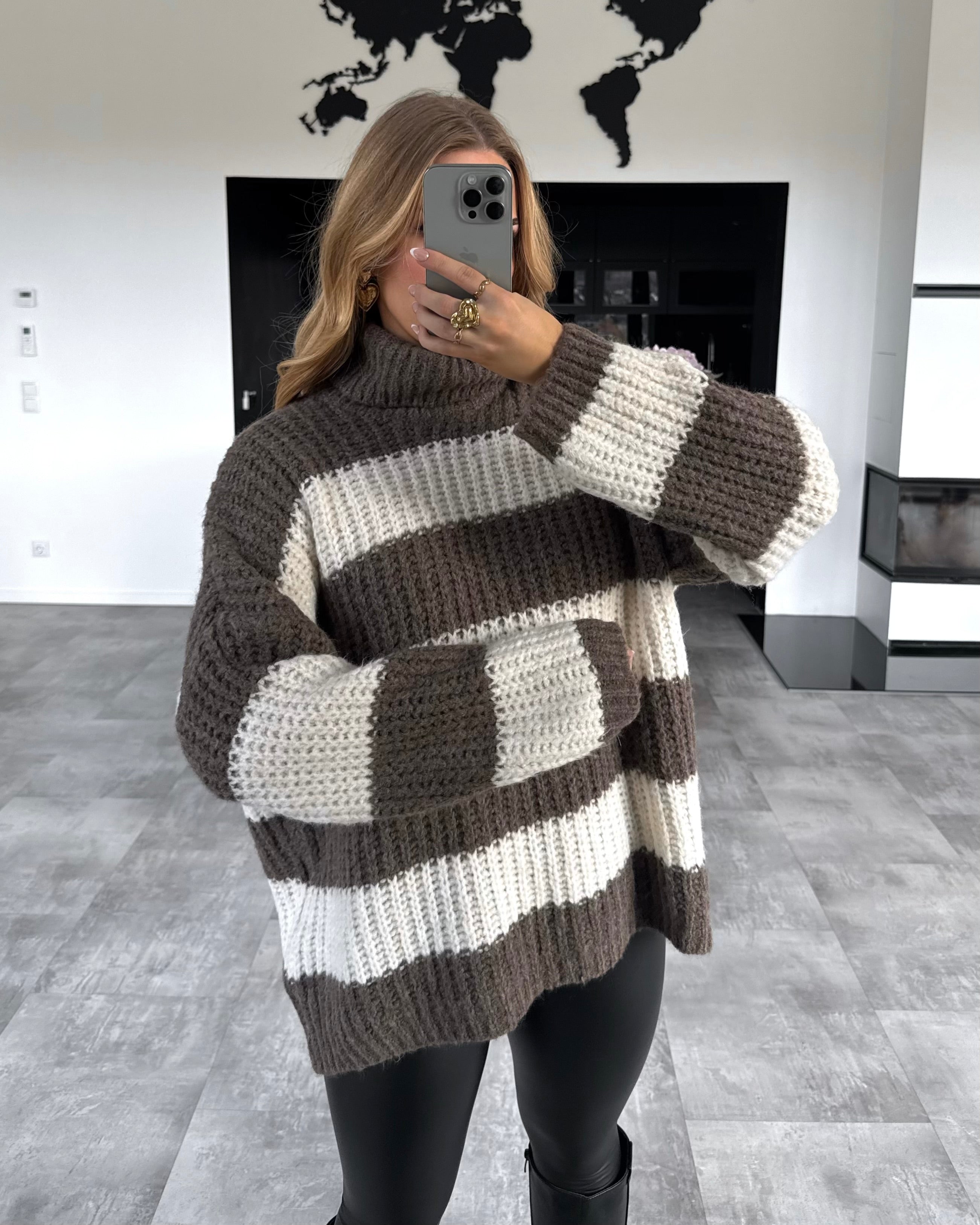 Pullover “Vivia“ Braun-Ecru