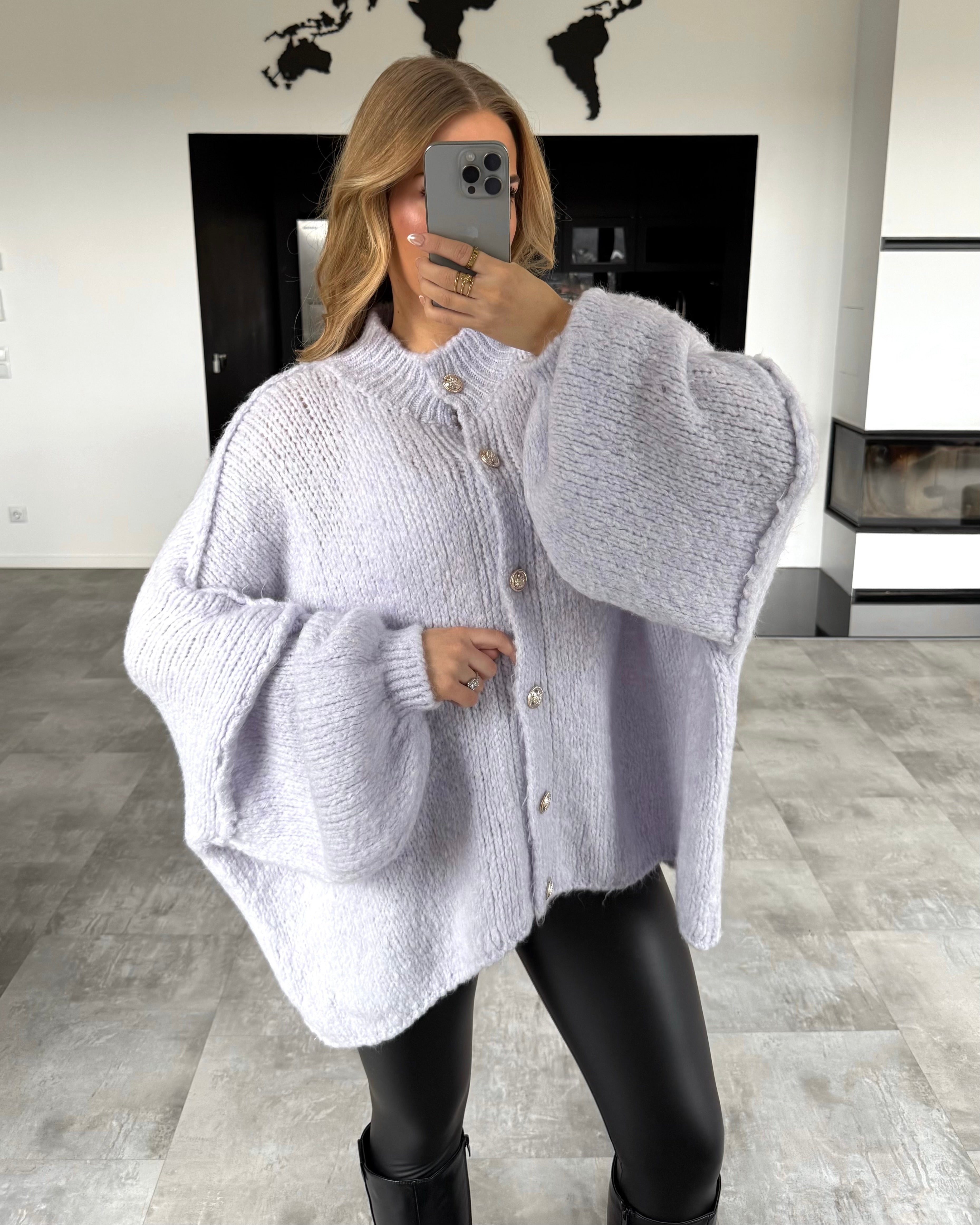 Cardigan "Cece" Flieder