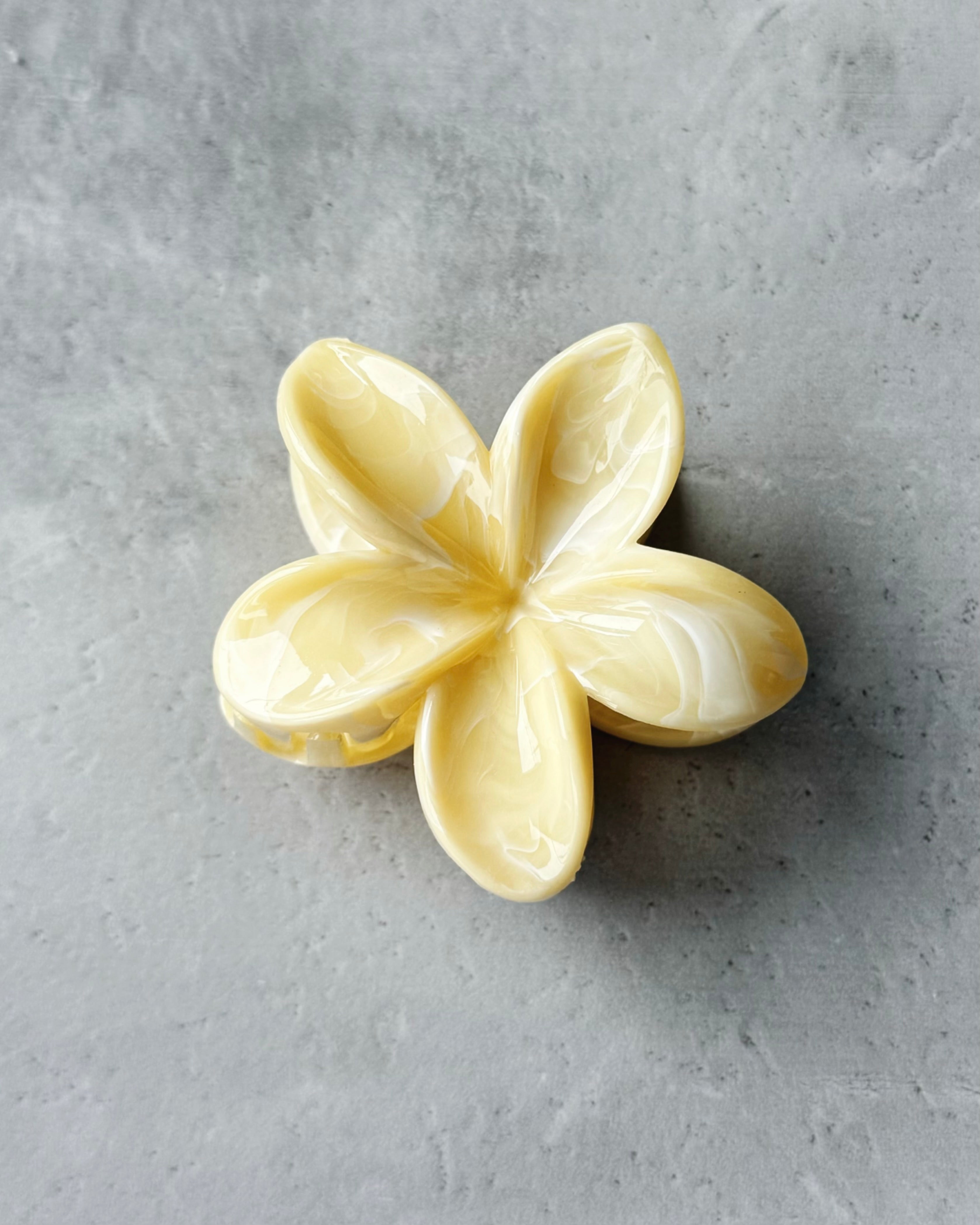 Haarklammer "Opal" Gelb Marble