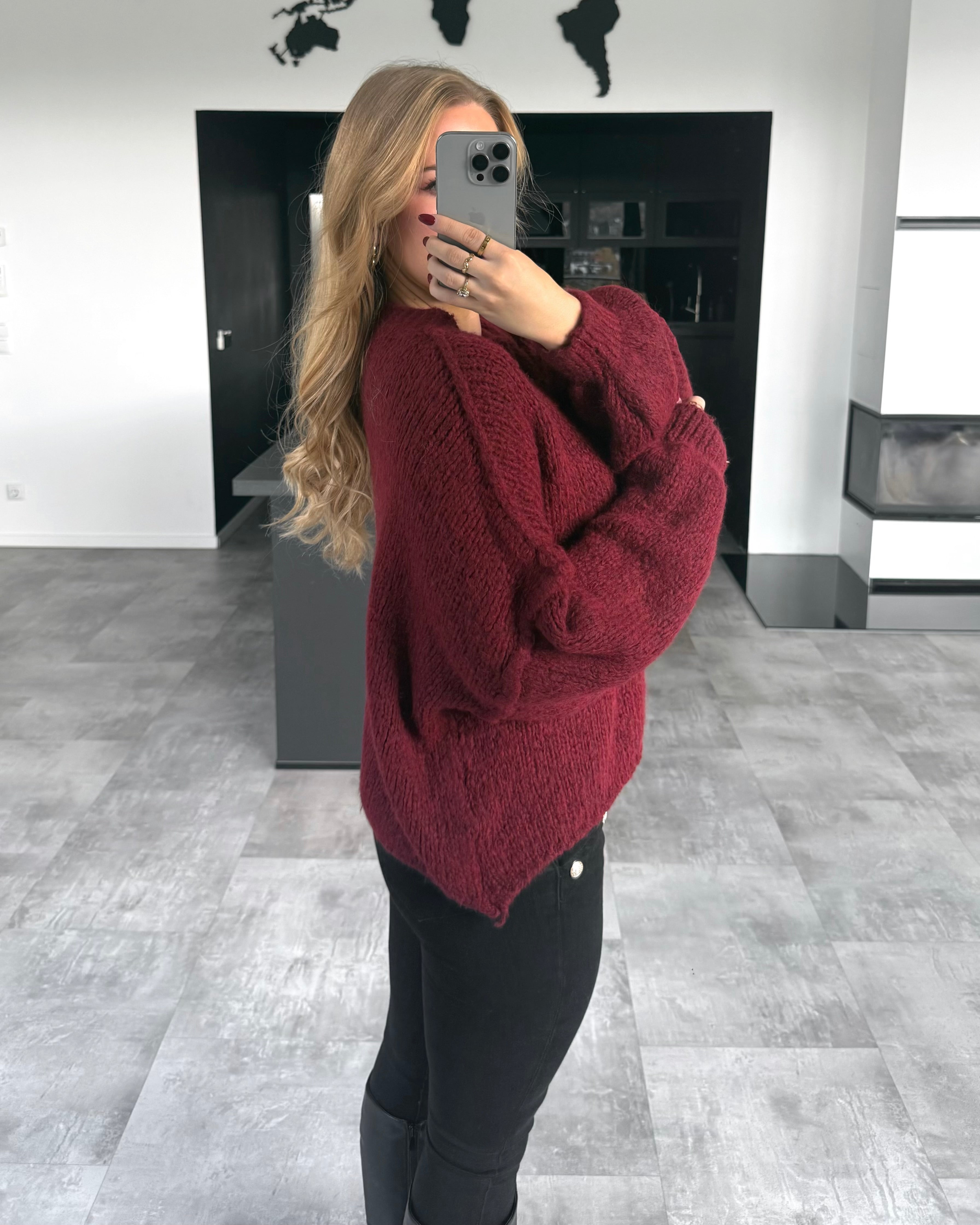 Cardigan "Gigi" Bordeaux