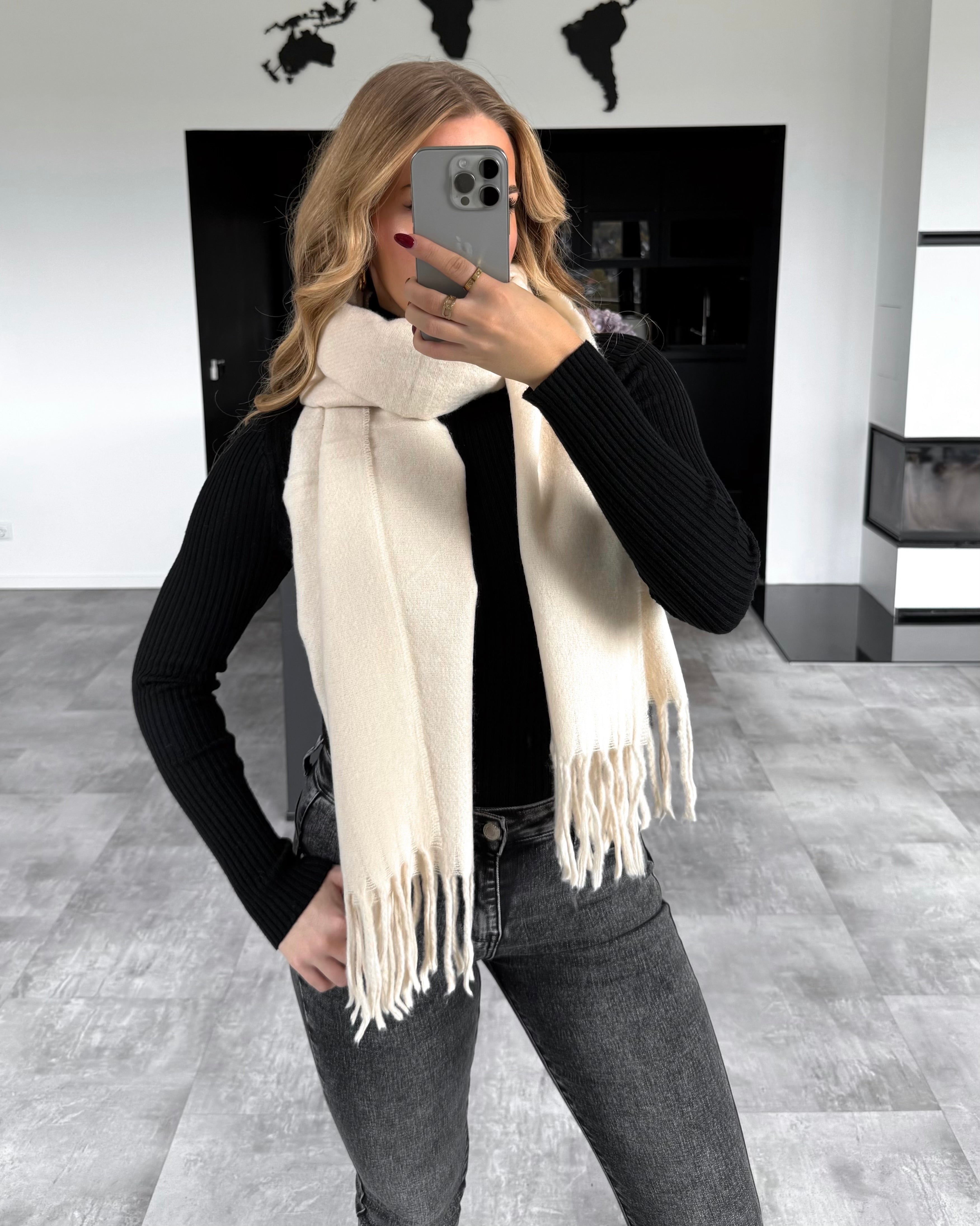 Schal „Alva“ Ecru