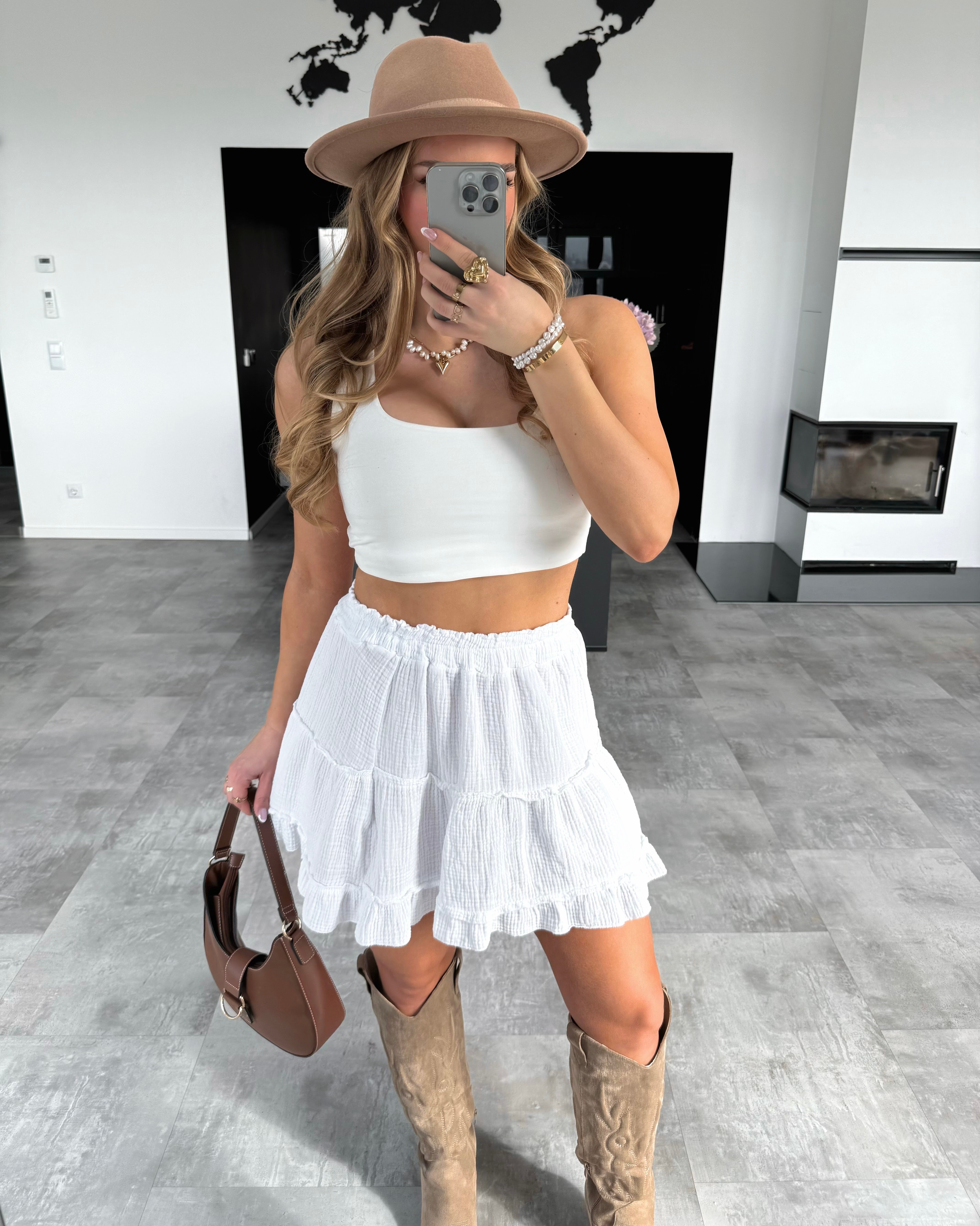 Musselin Rock „Sidney“ Weiß