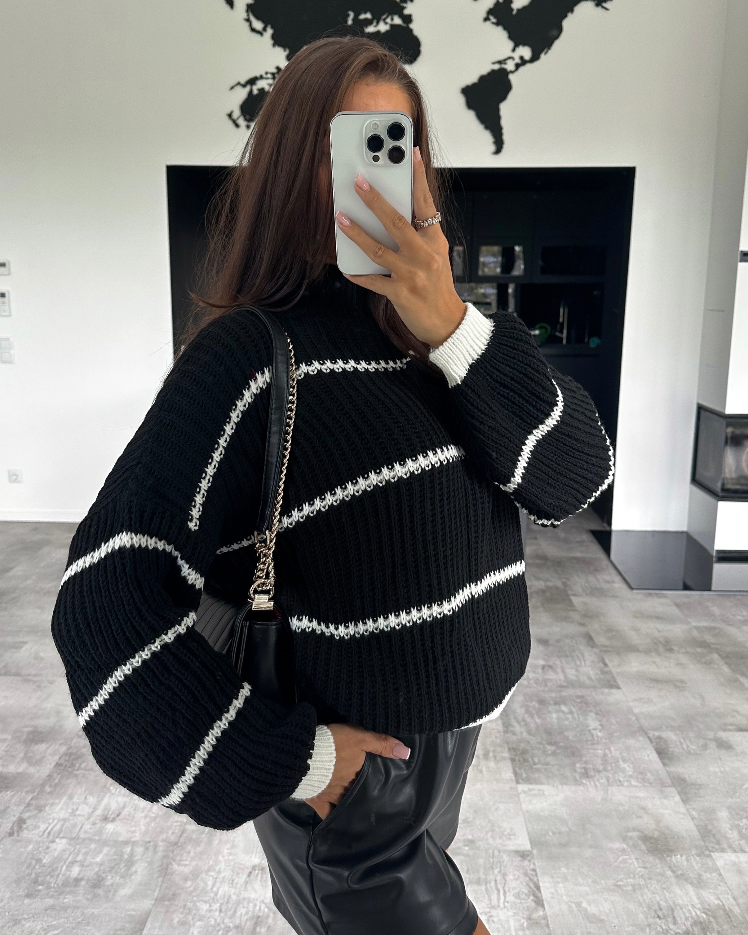 Pullover "Shirley" Schwarz-Weiß