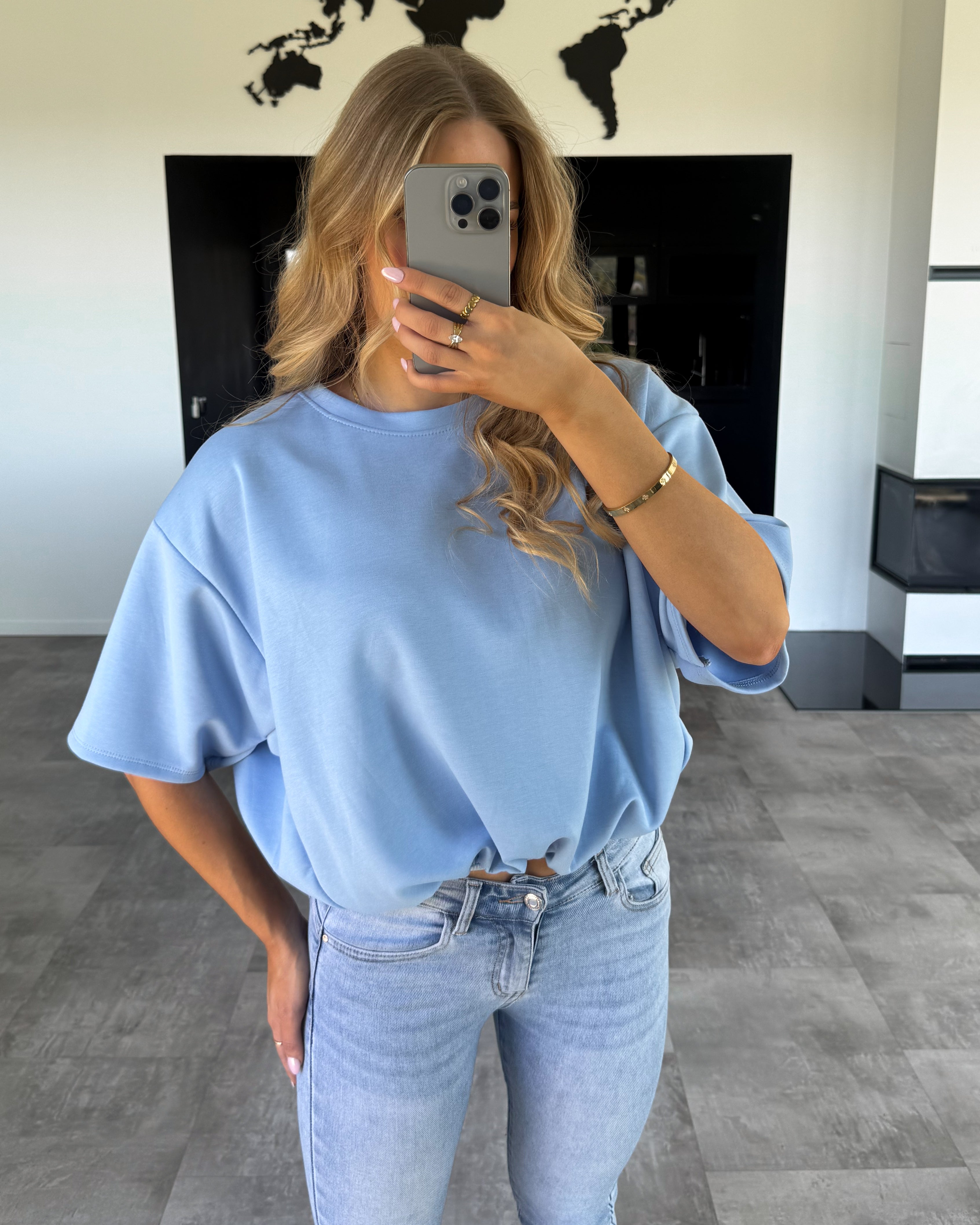 T-Shirt "Leonie" Hellblau