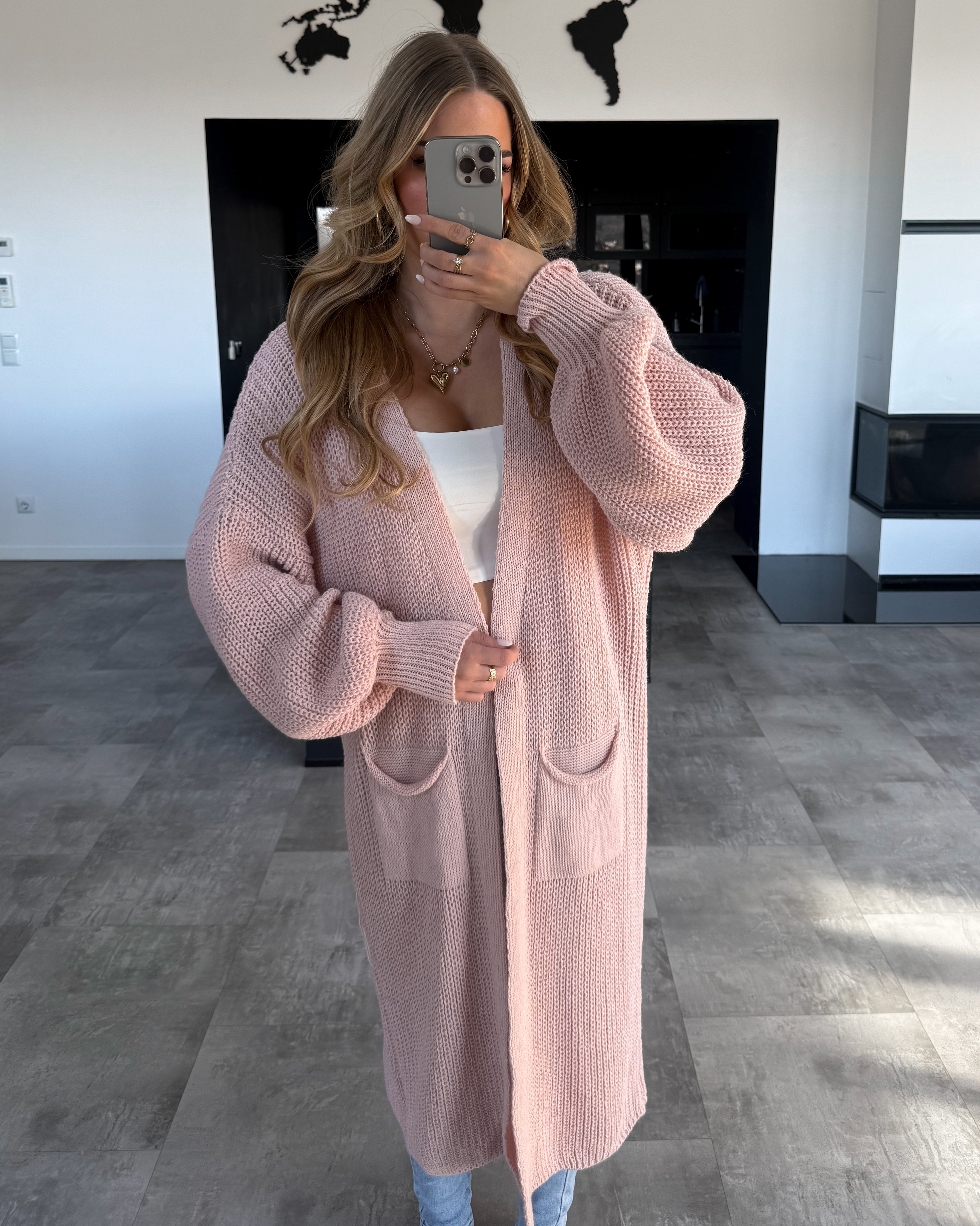 Cardigan “Aleyna” Lang Altrosa