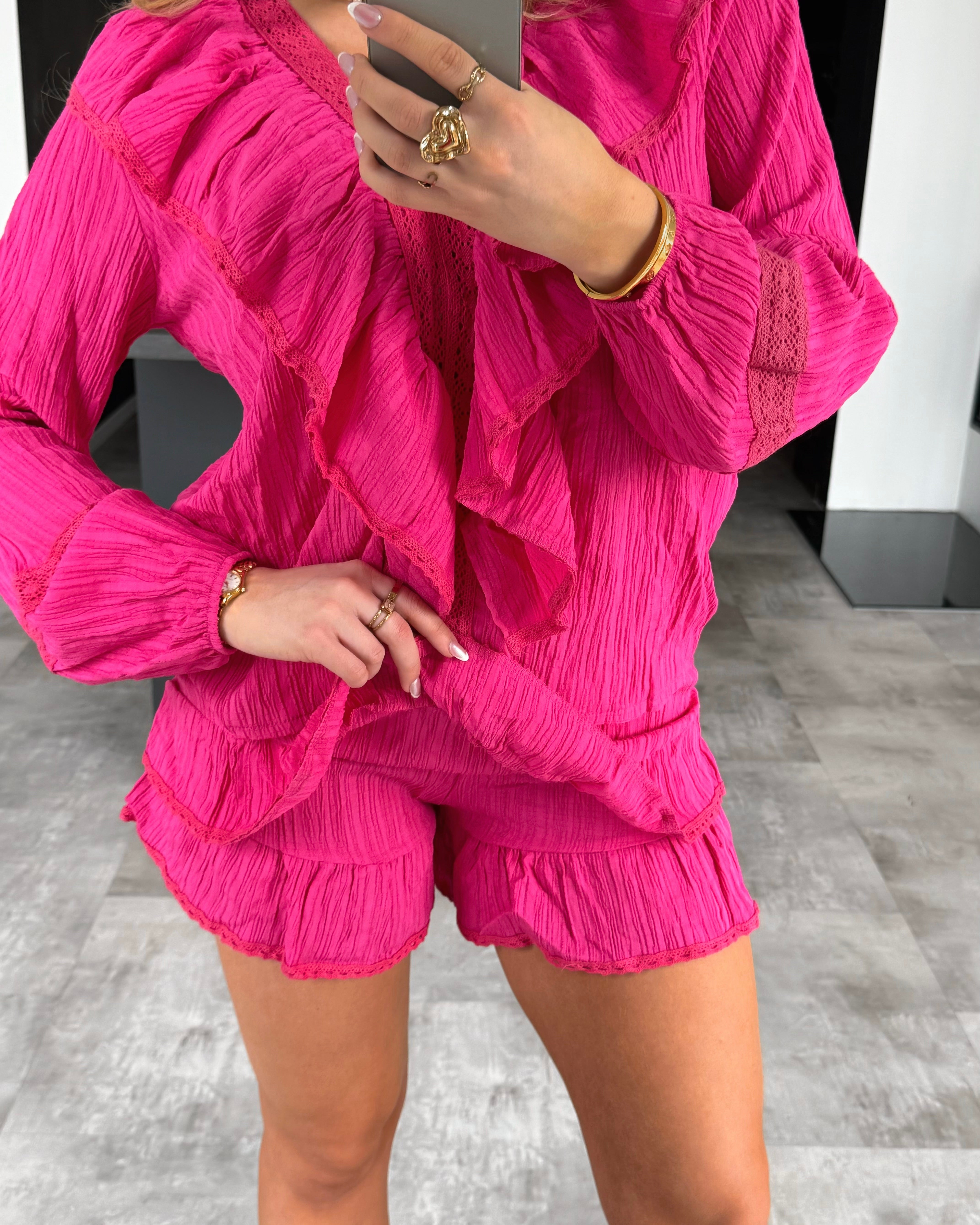 BWARE Plissee Zweiteiler „Cabo“ Pink #101