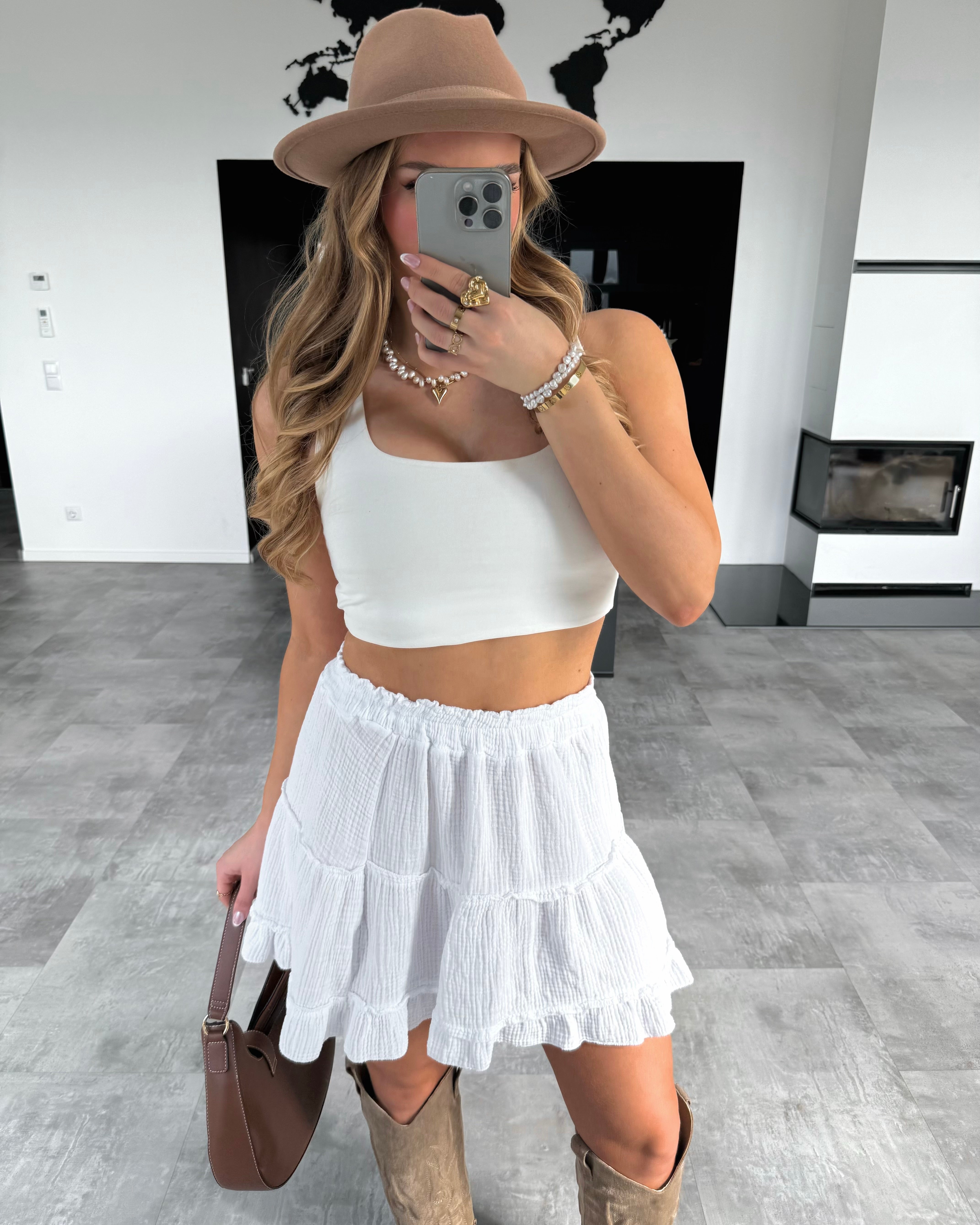 Musselin Rock „Sidney“ Weiß