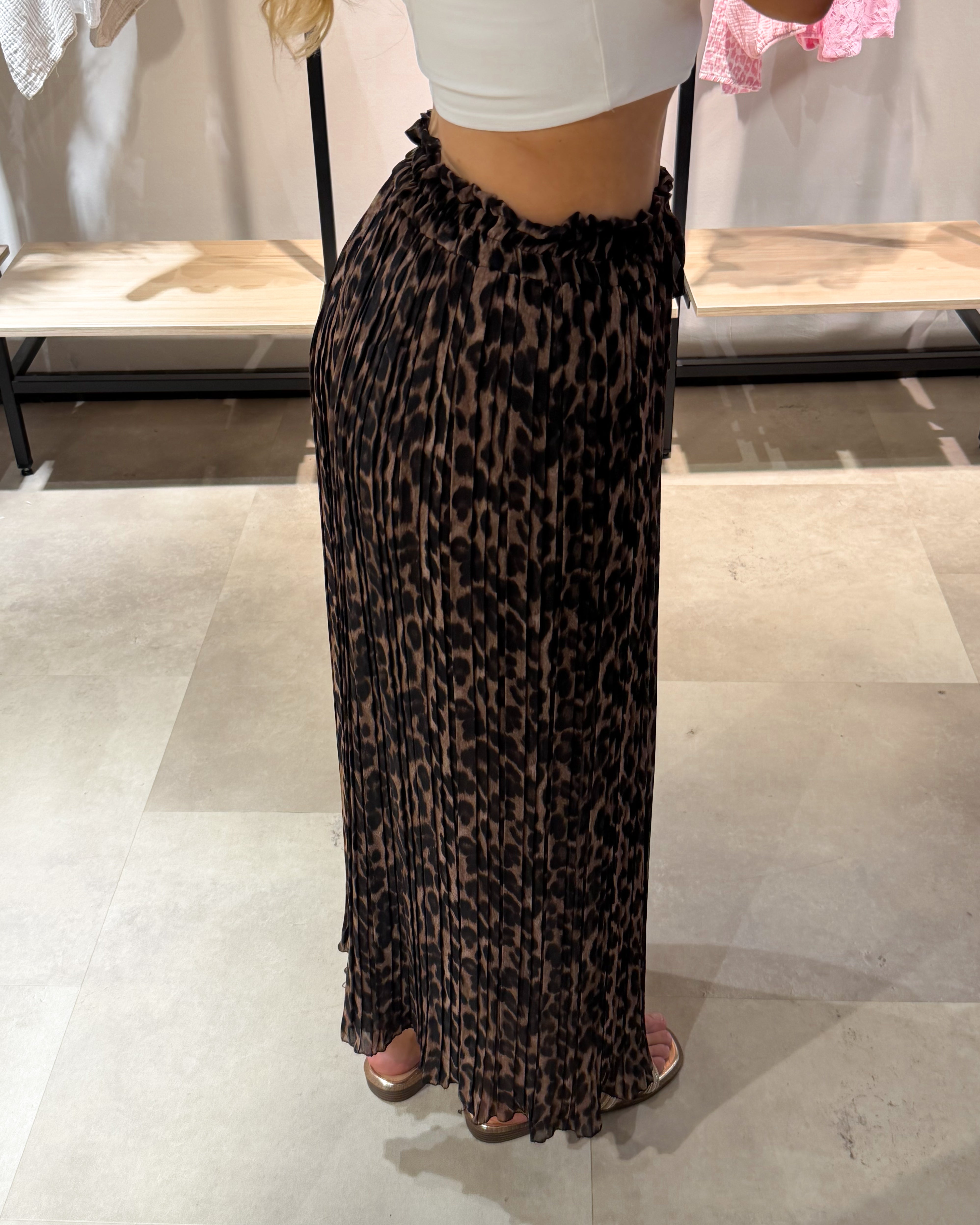 Plissierte Hose "Nola“ Leoprint