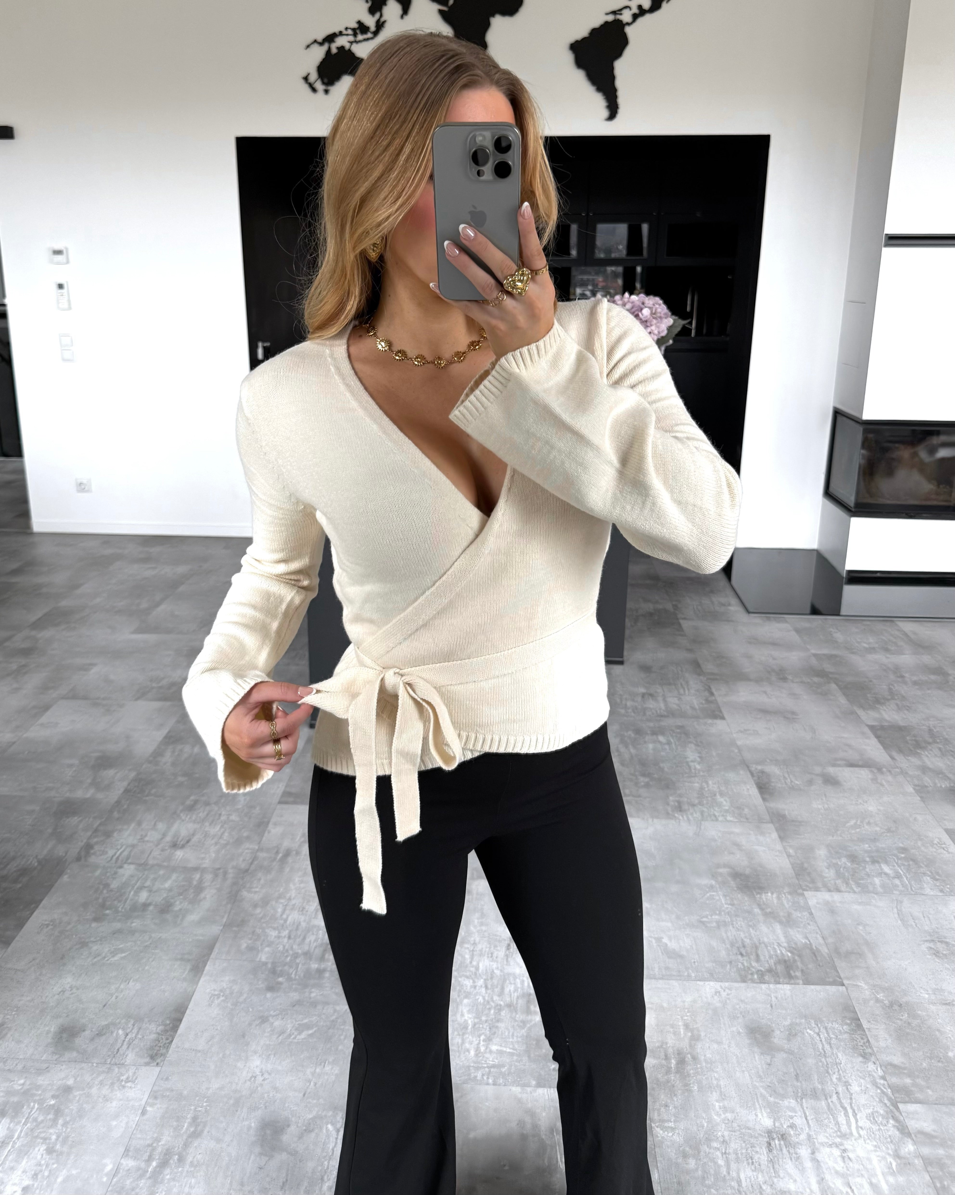 Wickel-Cardigan "Jovie" Ecru