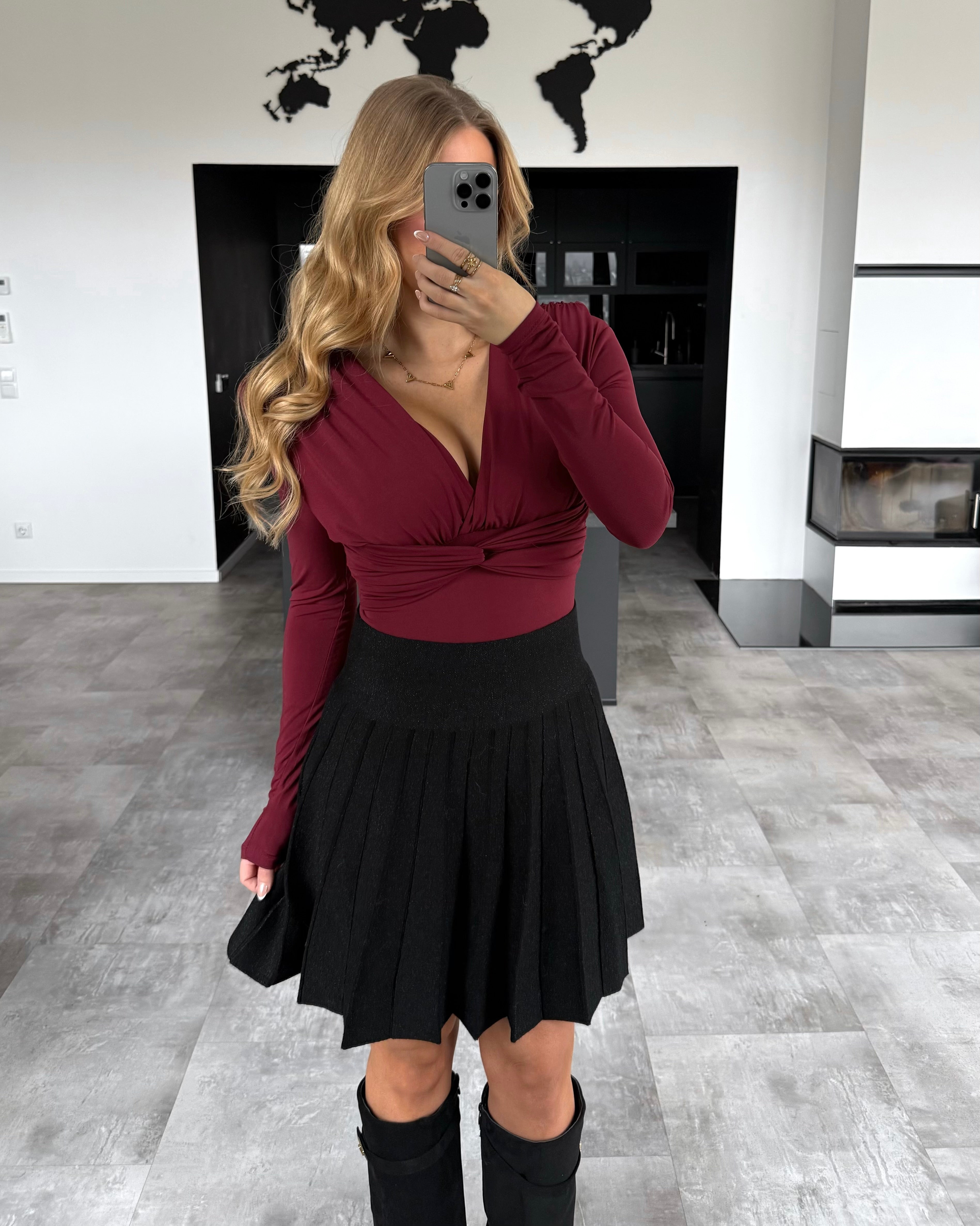 Crossover Oberteil "Noela” Burgunder