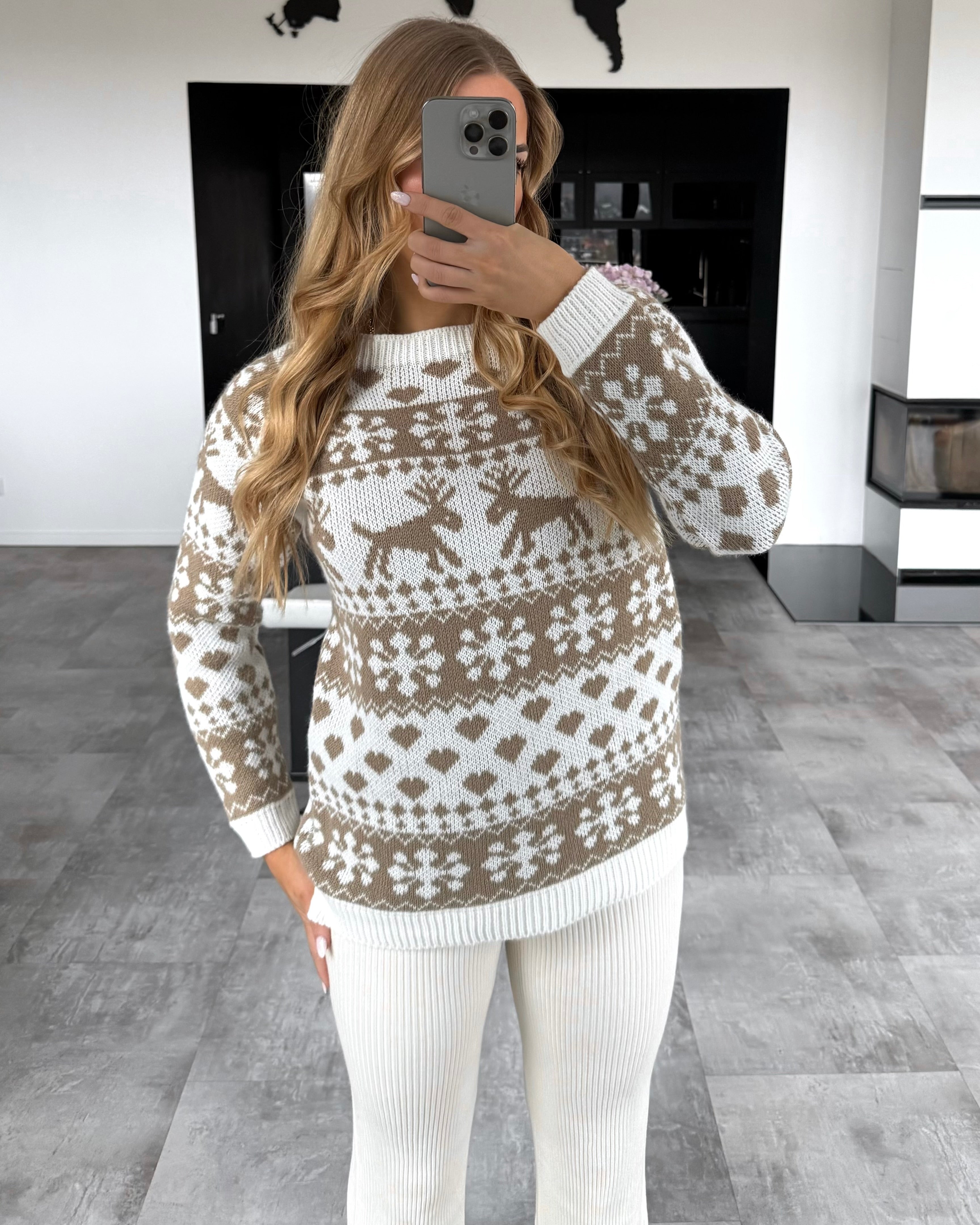 Strickpullover "Holly“ Ecru-Beige