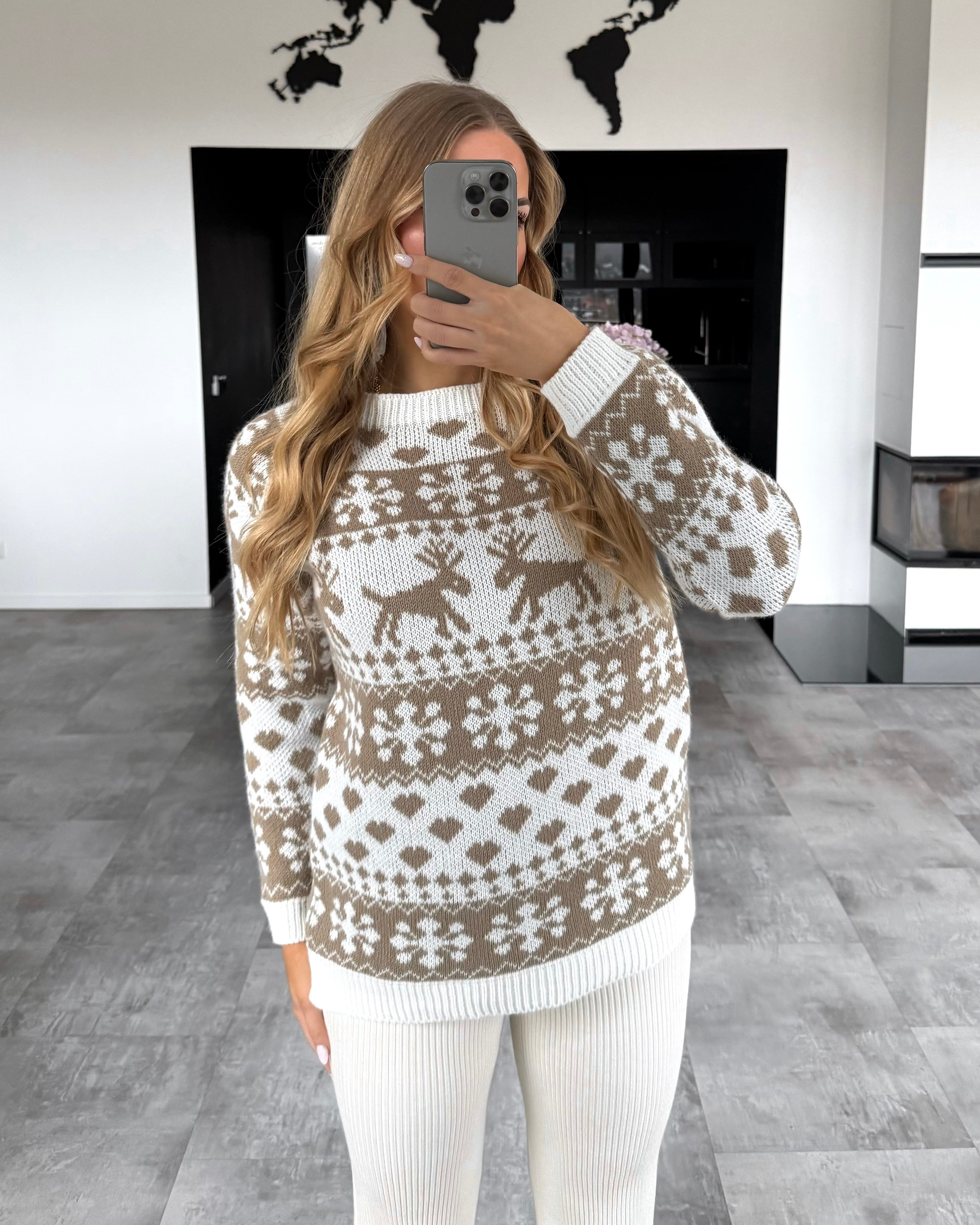 Strickpullover "Holly“ Ecru-Beige