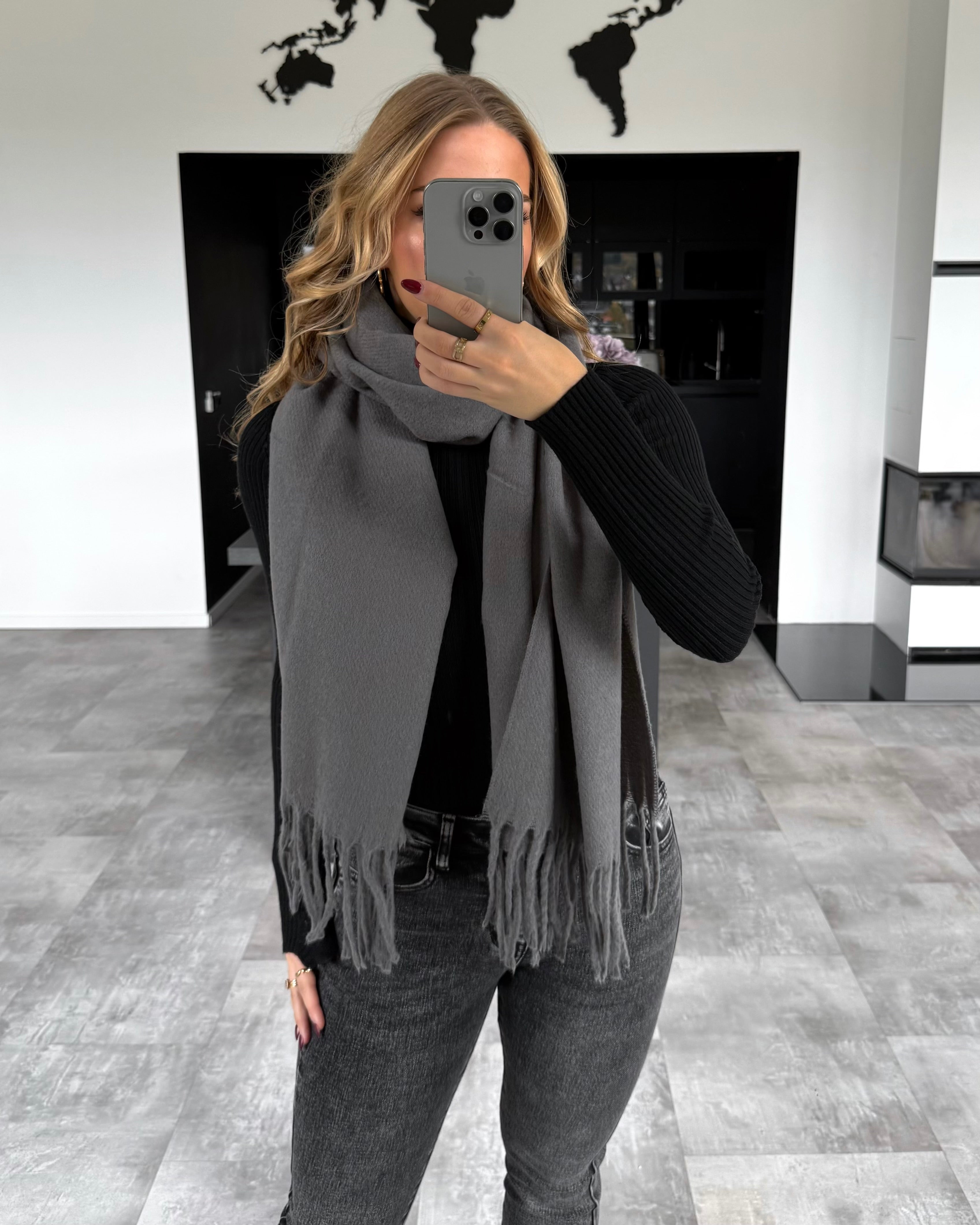 Schal „Alva“ Dunkelgrau