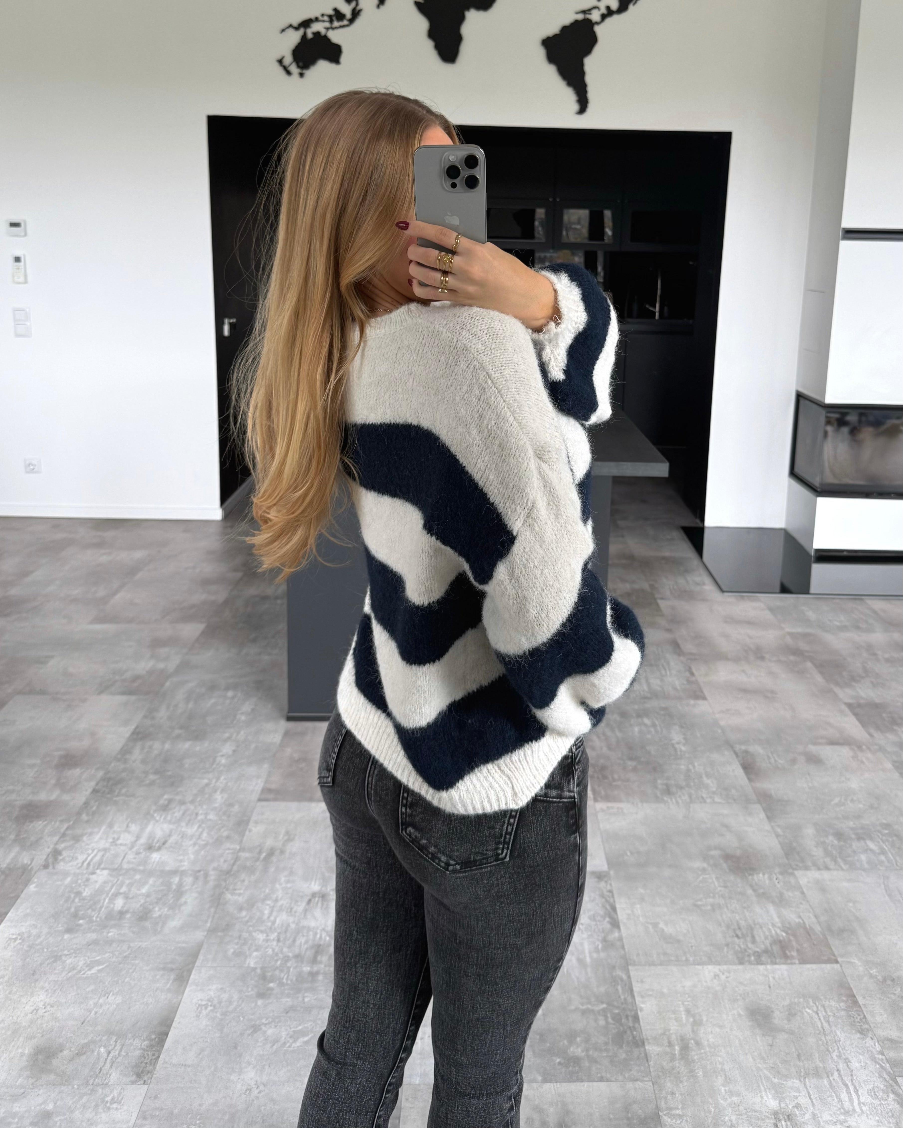 Pullover "Elsie" Navy-Ecru