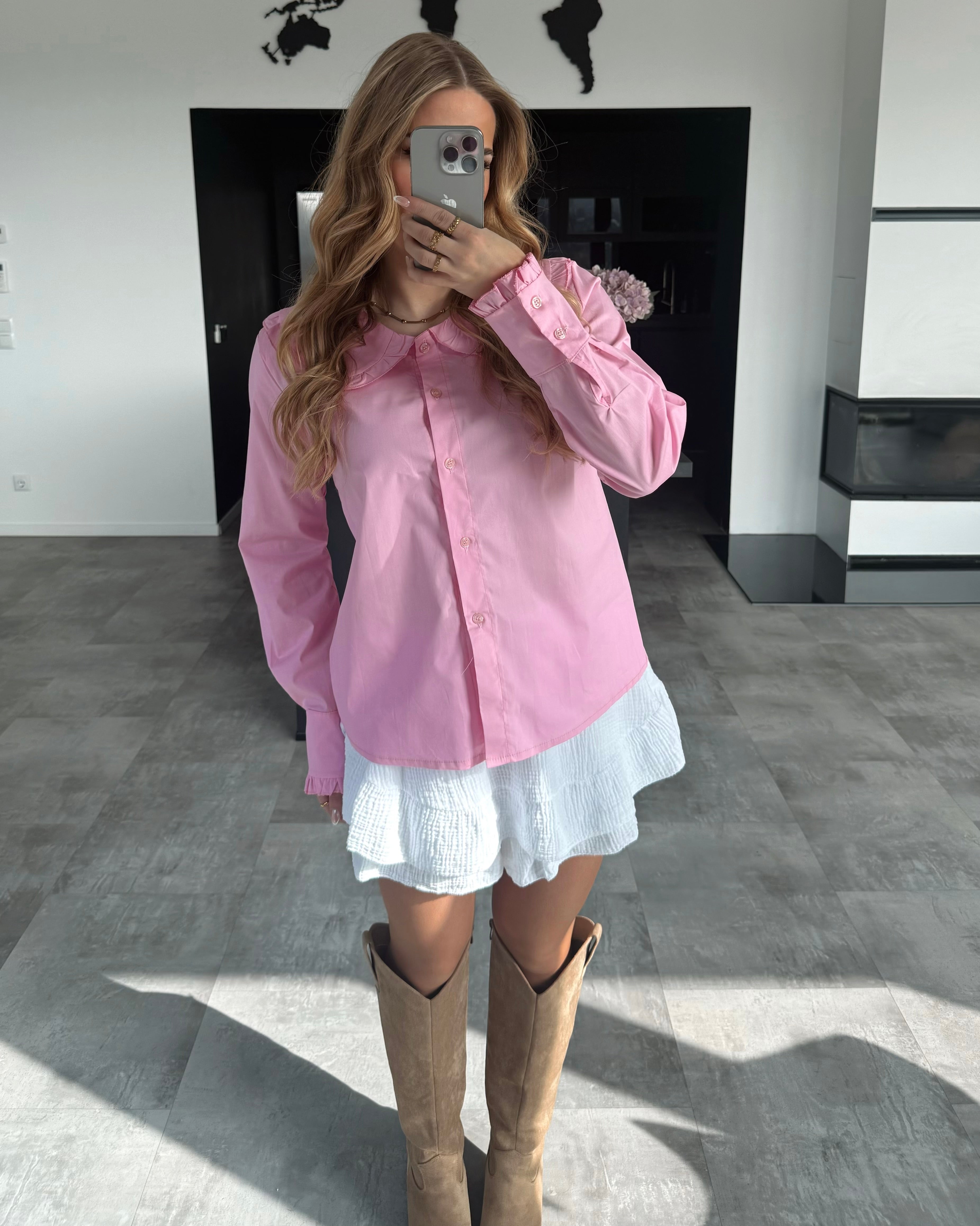 Bluse "Everly" Bubblegum Rosa