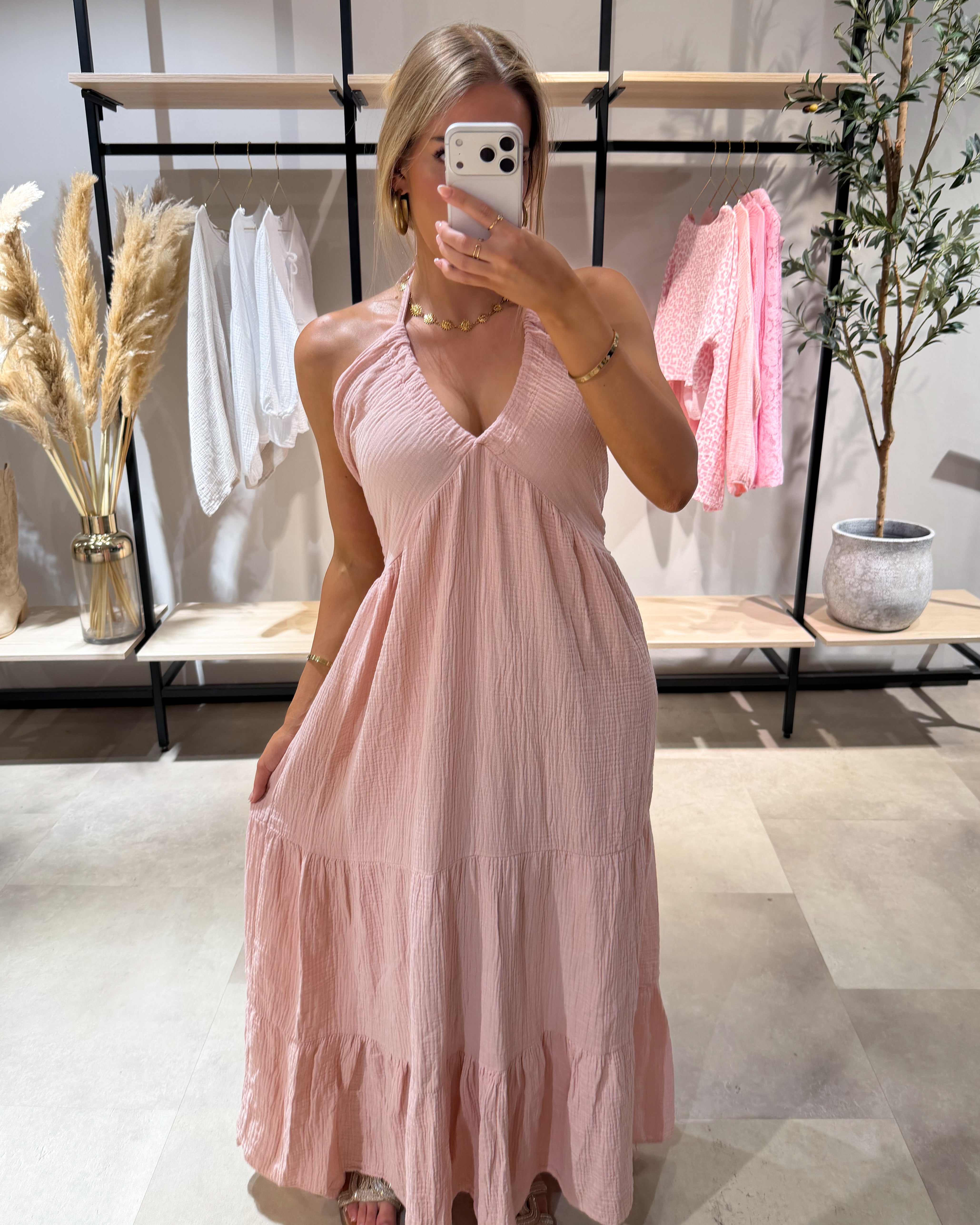 Musselin Maxikleid “Cara“