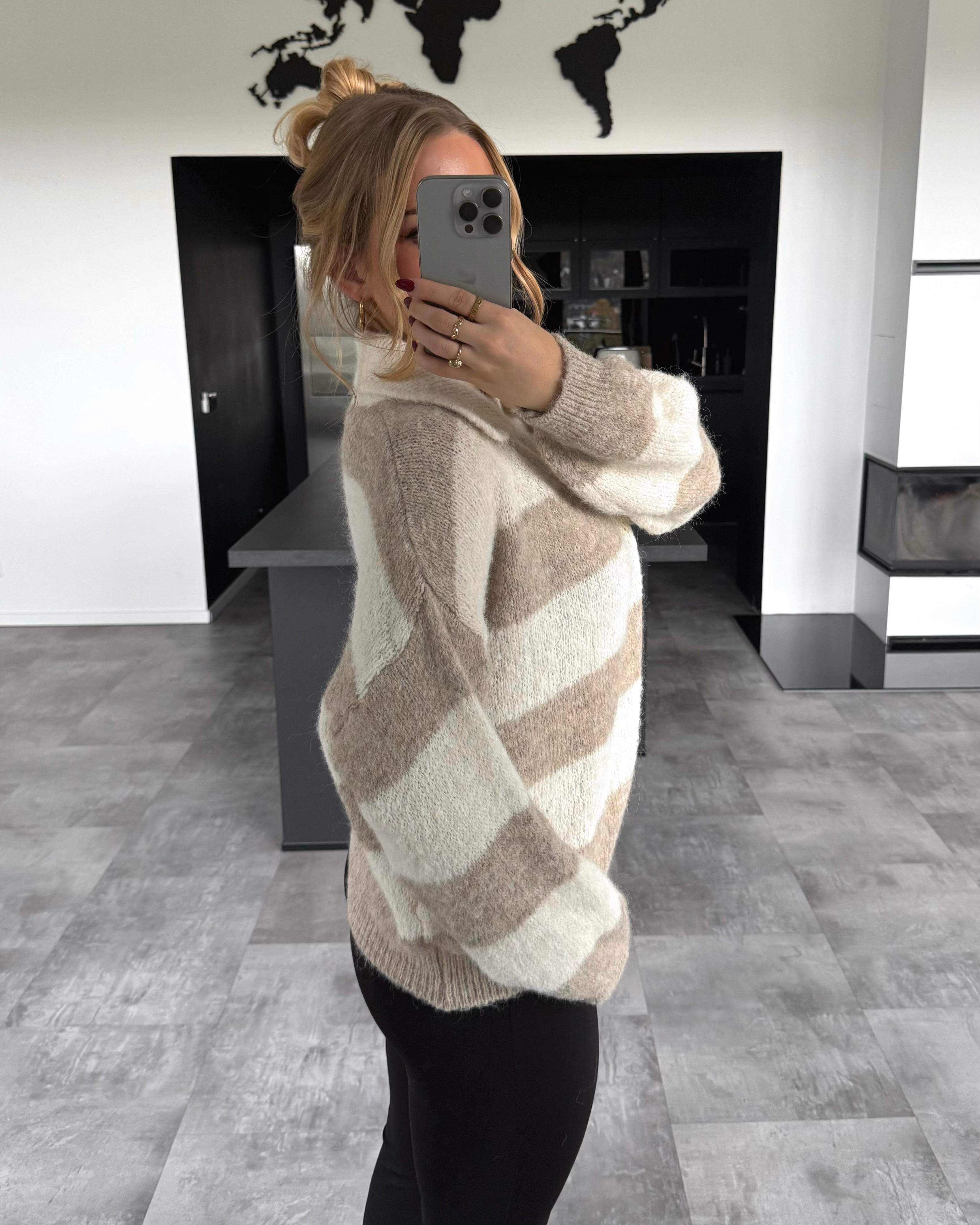 Pullover “Liv” Ecru-Taupe