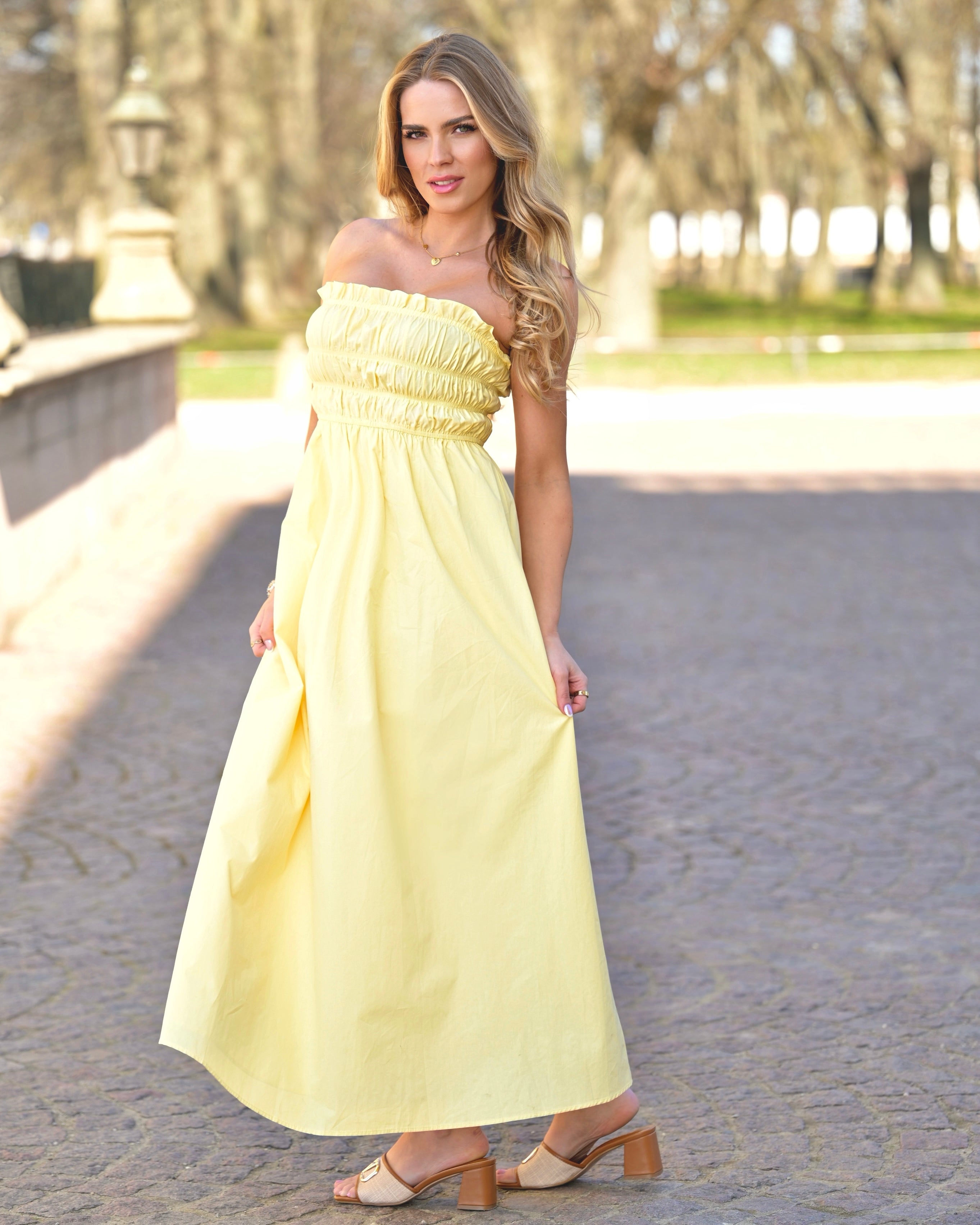 Maxikleid "Odessa" Hellgelb